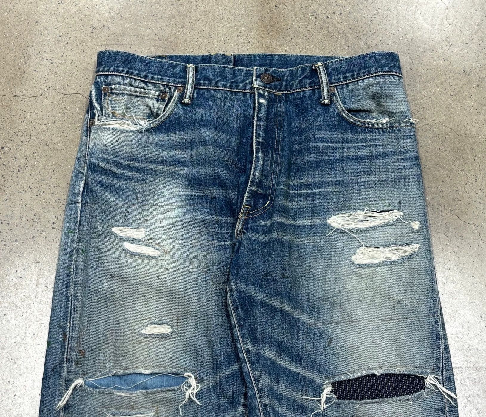 Visvim visvim tacked crash jeans for casual style Size US 36 / EU 52 - 4 Thumbnail