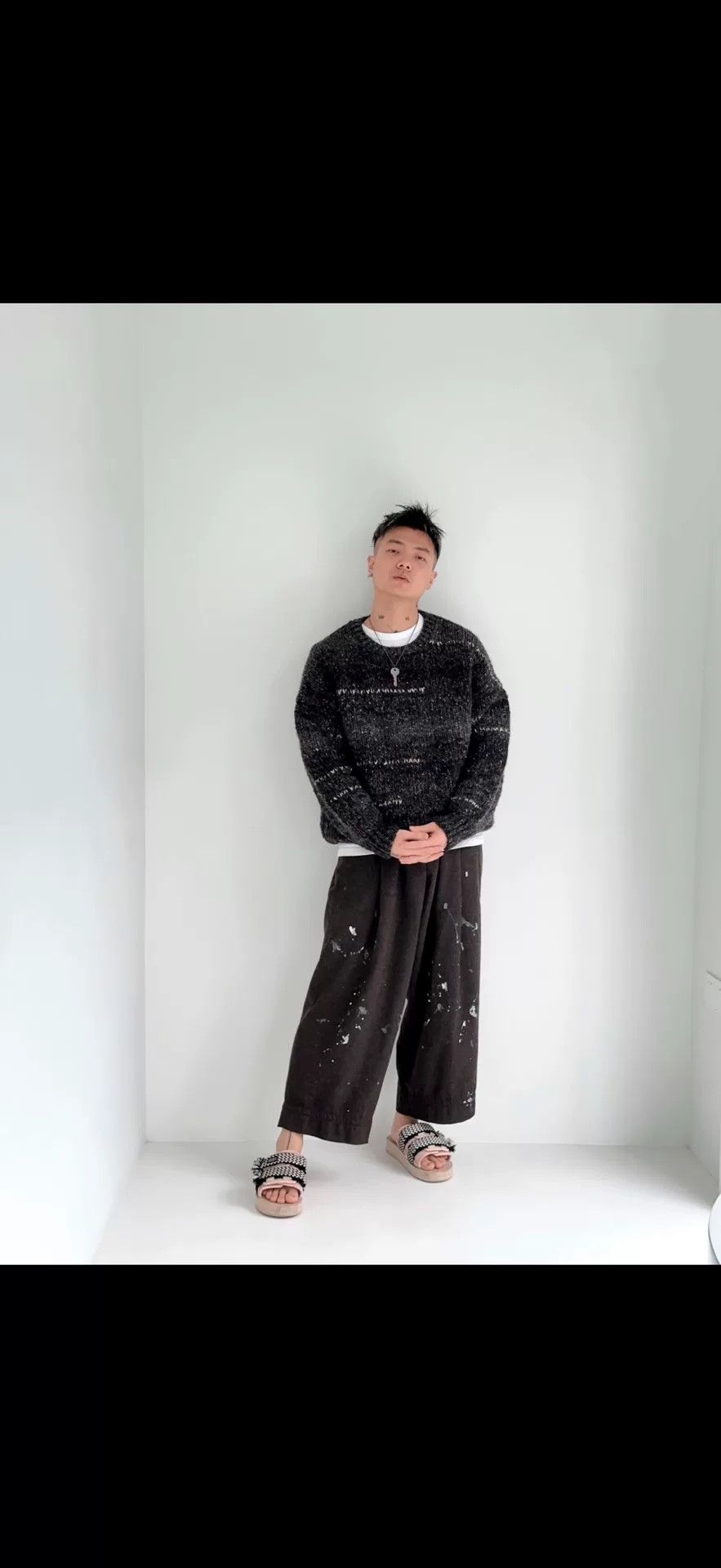 Kolor kolor black wool pants with paint splatter Size US 30 / EU 46 - 5 Thumbnail