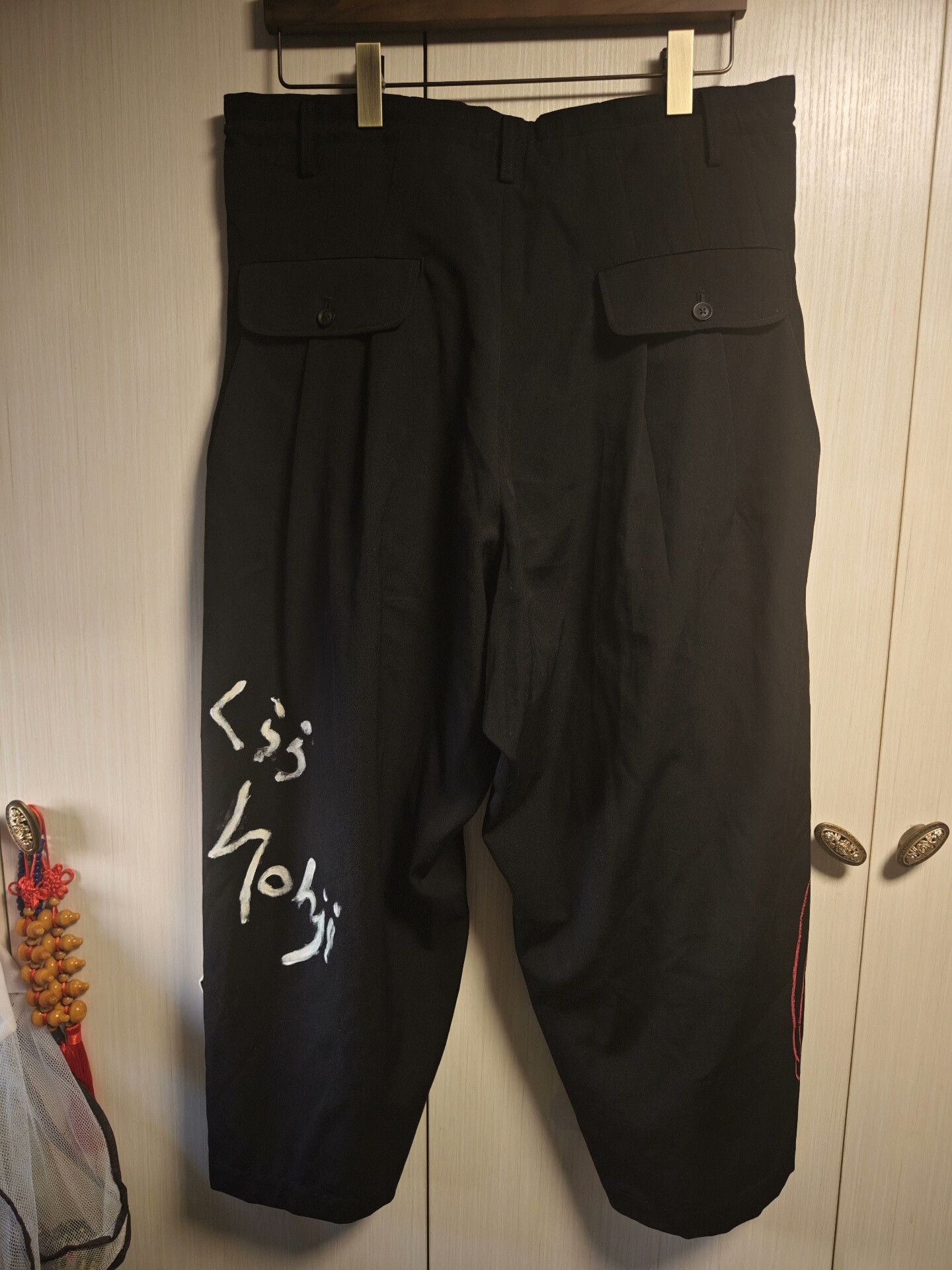 Yohji Yamamoto Yohji Yamamoto Gaba Black Drawstring Pants Size US 34 / EU 50 - 4 Thumbnail