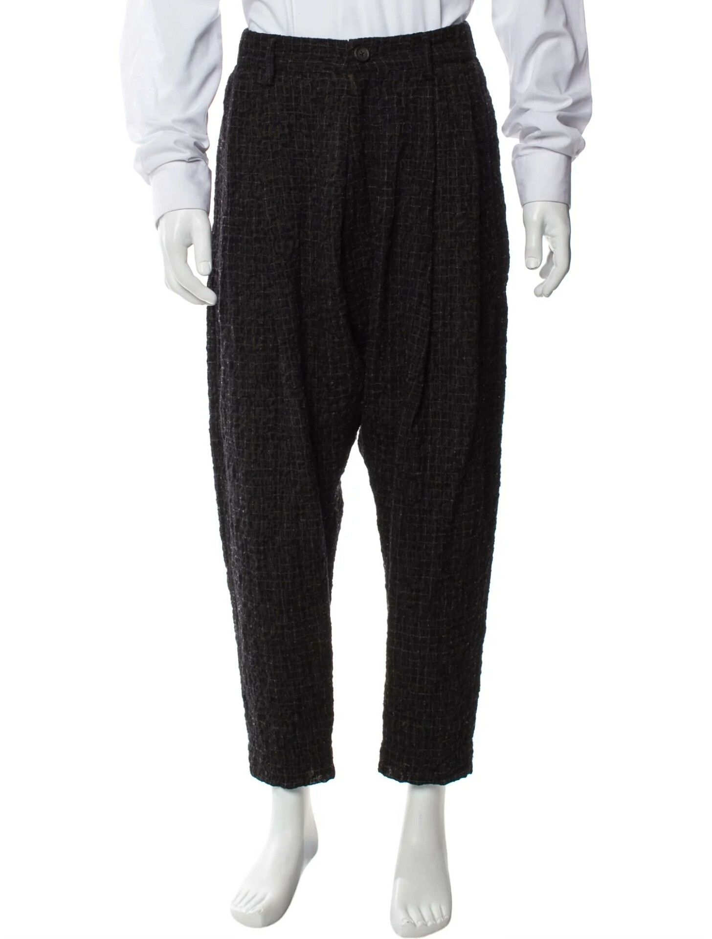 Ziggy Chen ziggy chen black wool checkered pants Size US 36 / EU 52 - 8 Thumbnail
