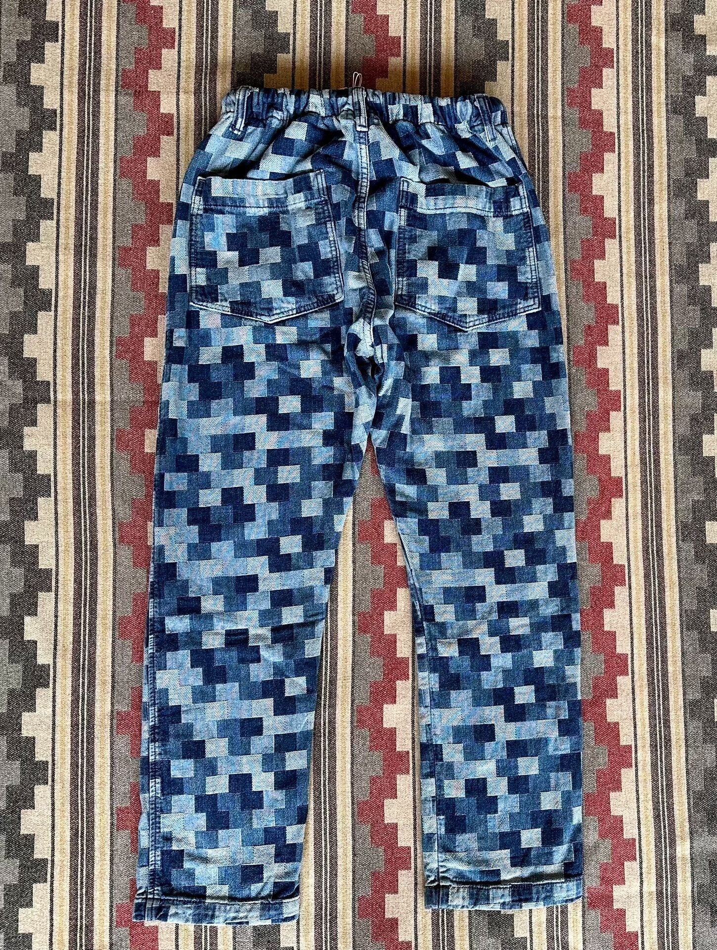 Dr. Collectors blue jacquard denim casual tapered pants Size US 30 / EU 46 - 2 Thumbnail