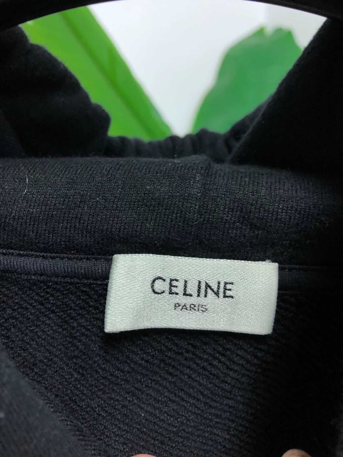 Celine celine black hooded drawstring sweatshirt Size S / US 4 / IT 40 - 3 Thumbnail