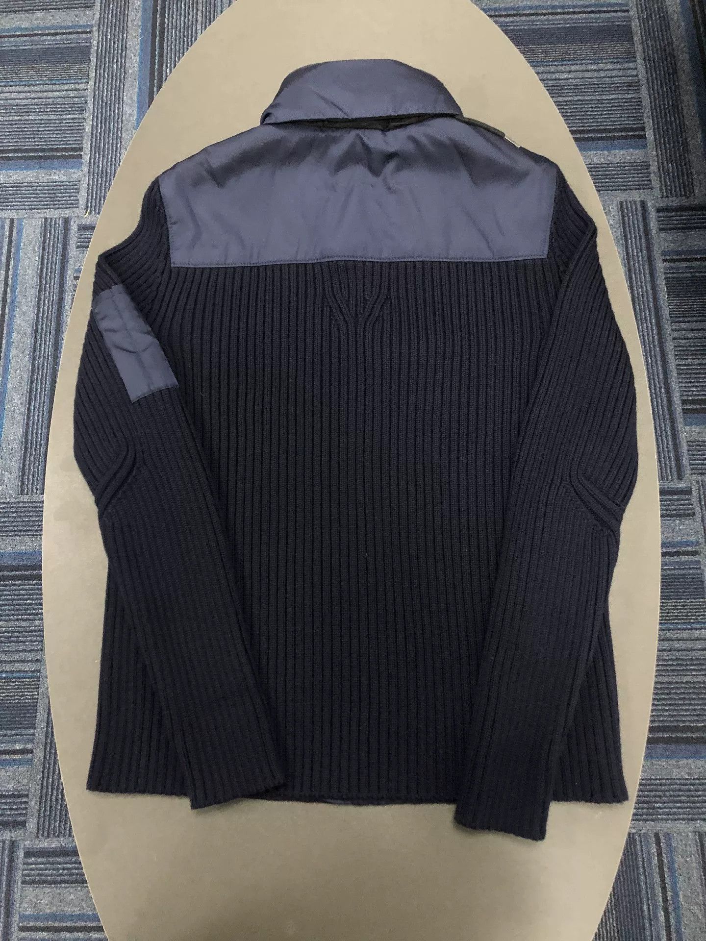 Prada Prada Blue Knitted Zip-Up Jacket for Men Size US M / EU 48-50 / 2 - 2 Thumbnail