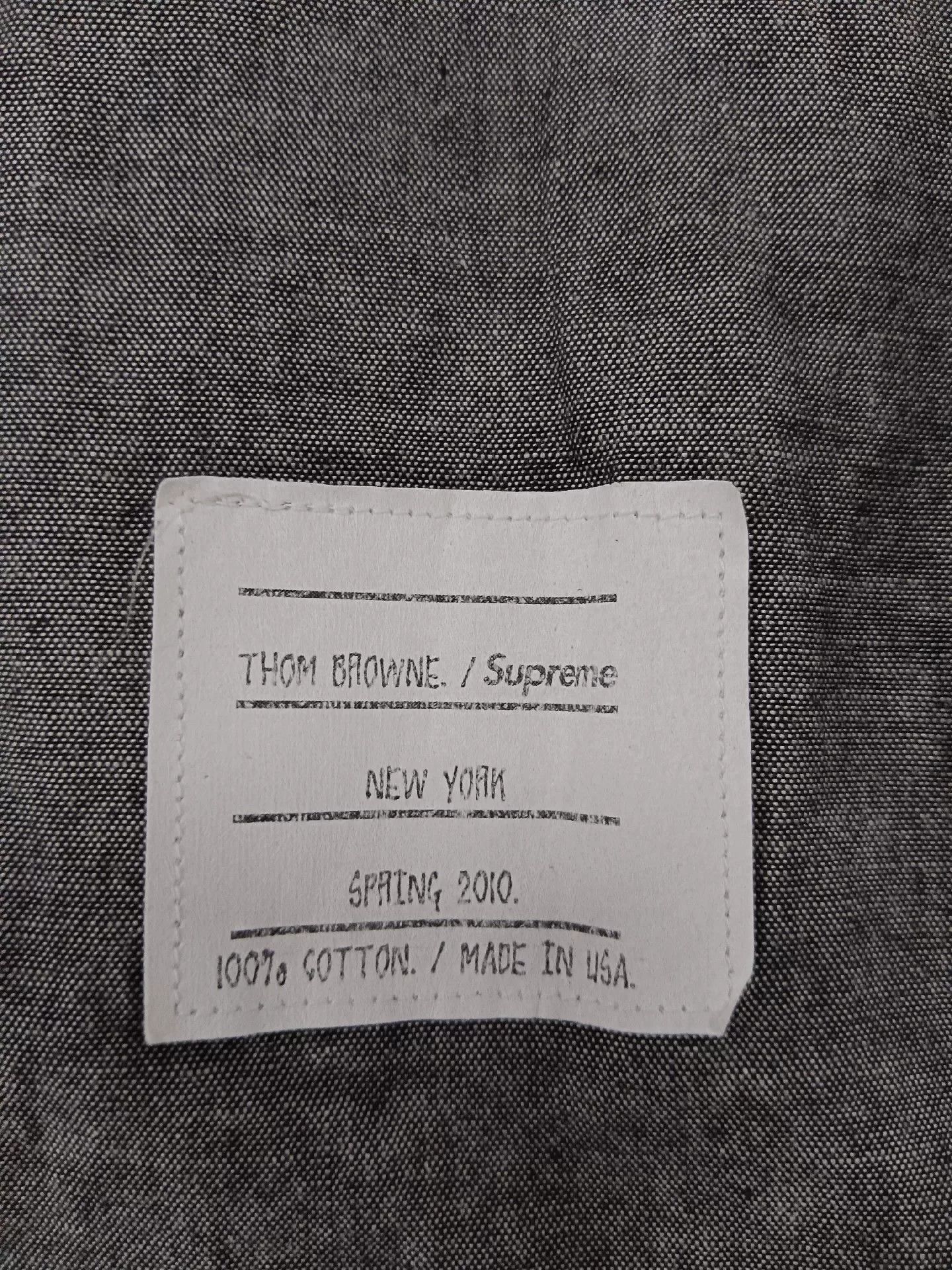 Thom Browne thombrowne supreme collaboration gray shirt Size US M / EU 48-50 / 2 - 3 Thumbnail
