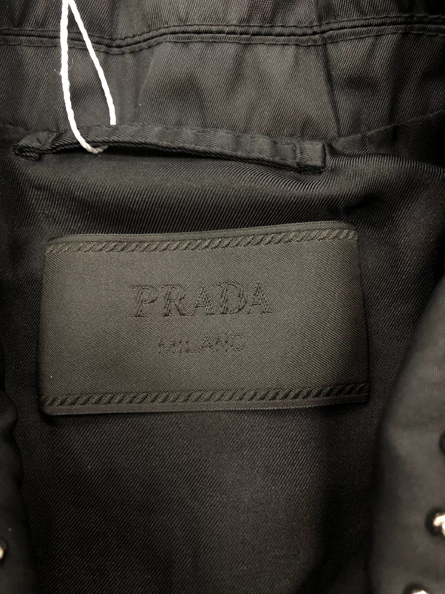 Prada black long sleeve jacket with studs Size US L / EU 52-54 / 3 - 3 Thumbnail