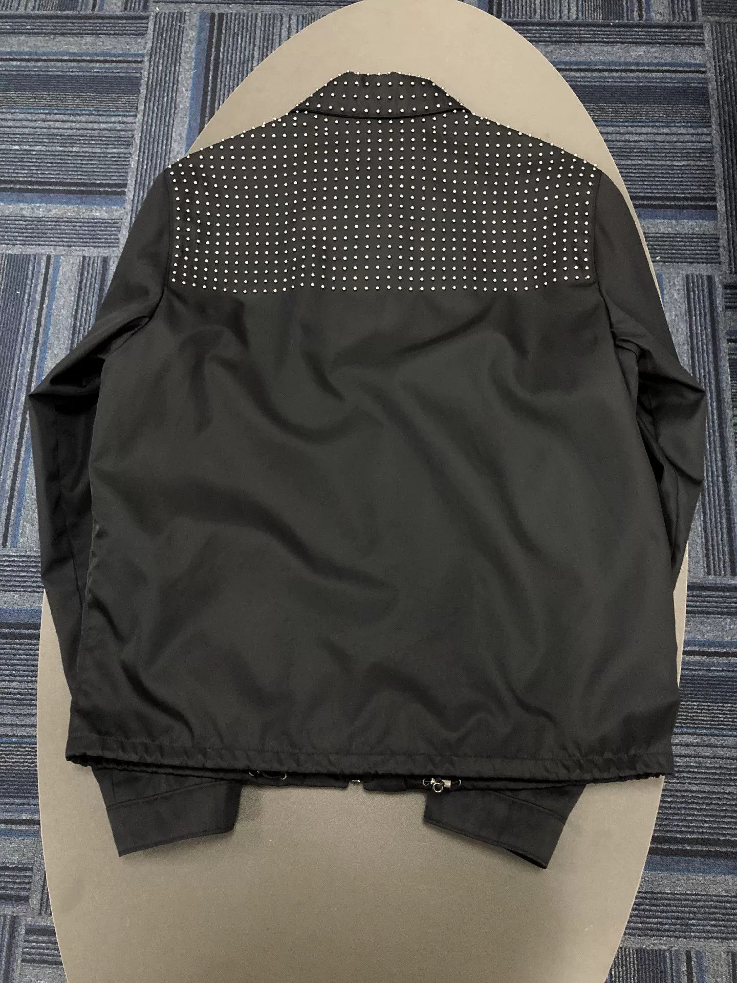 Prada black long sleeve jacket with studs Size US L / EU 52-54 / 3 - 2 Thumbnail