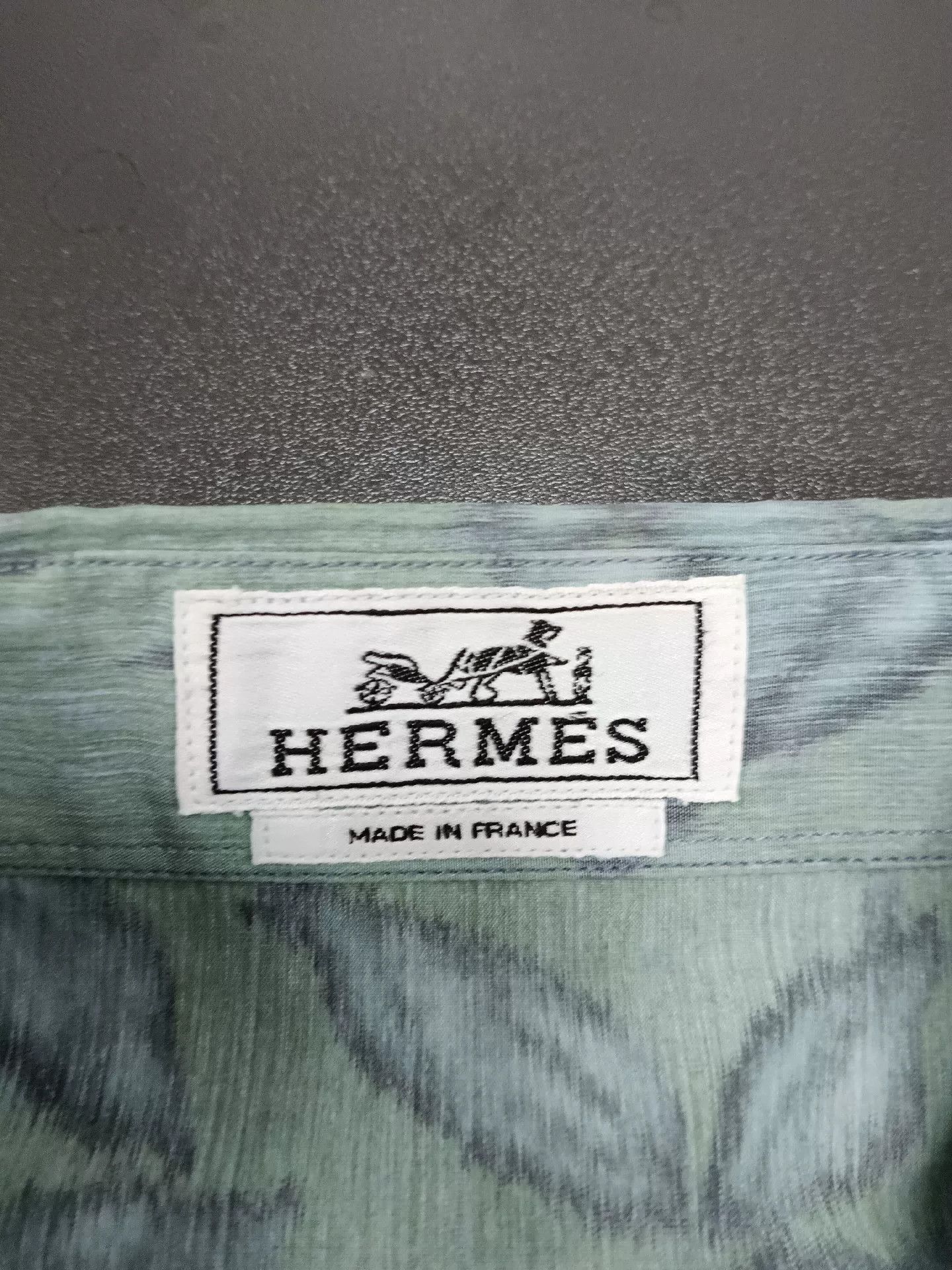 Hermes Hermes Green Long Sleeve Artistic Shirt Size US M / EU 48-50 / 2 - 3 Thumbnail