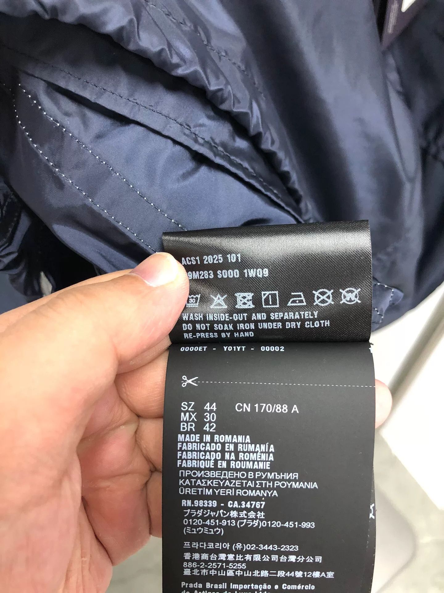Prada prada blue zip-up jacket size 44 Size US M / EU 48-50 / 2 - 5 Thumbnail