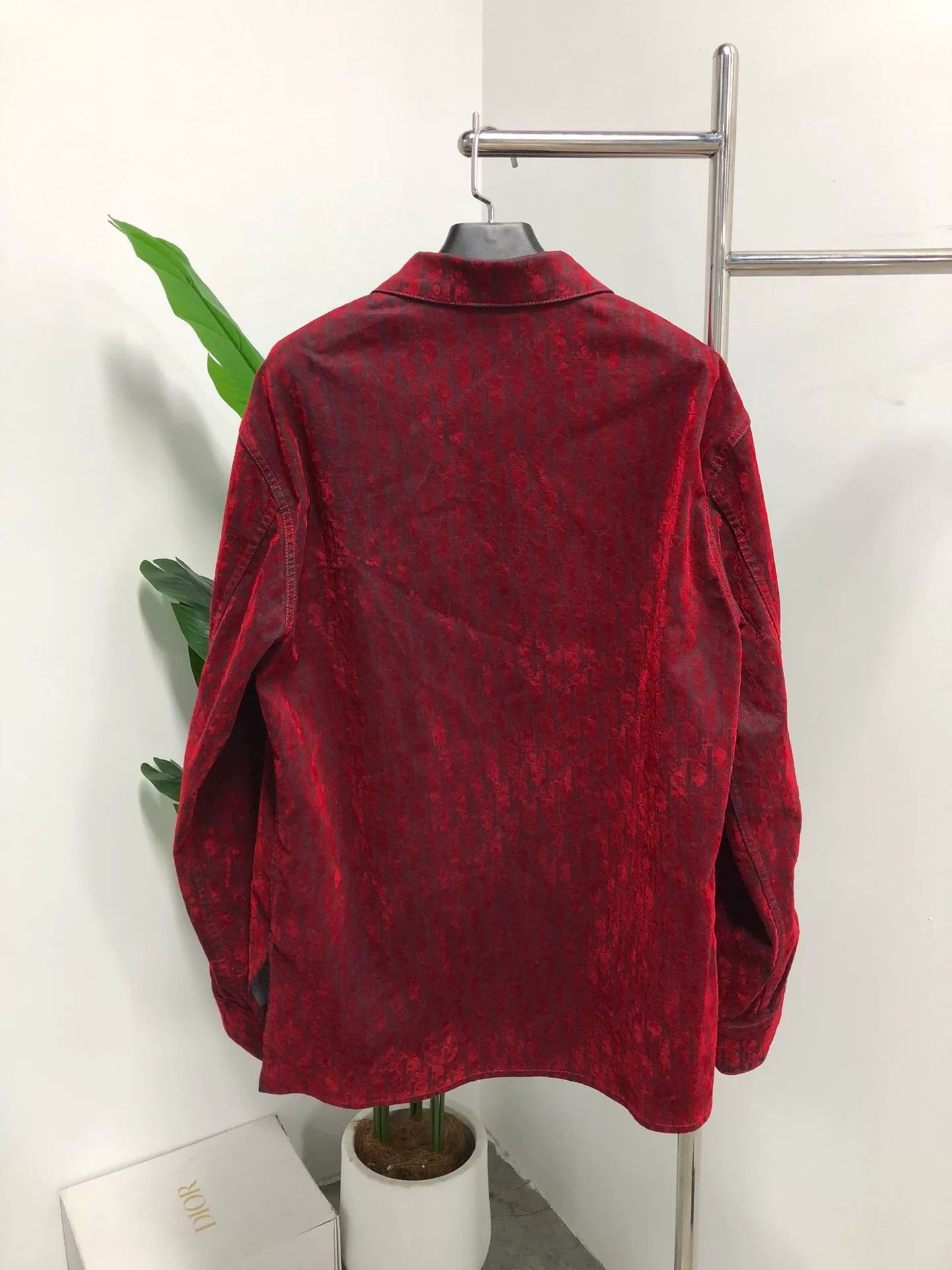 Dior Dior Red Printed Denim Jacket Size 46 Size XL / US 12-14 / IT 48-50 - 2 Thumbnail