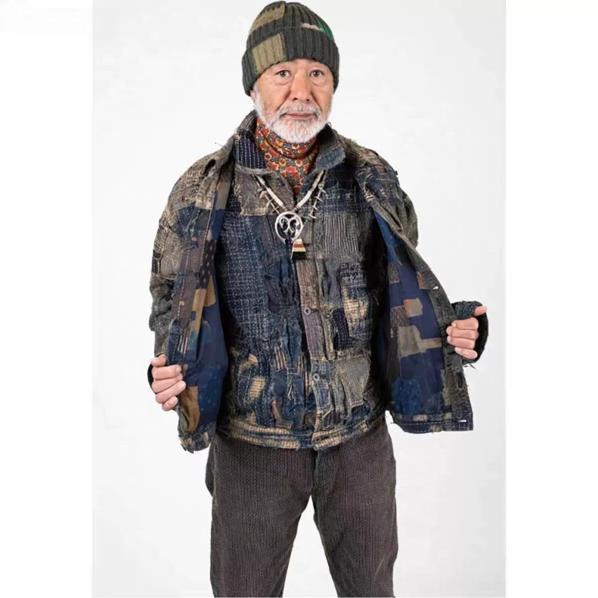 Kapital kapital patchwork knit beanie hat Size ONE SIZE - 9 Thumbnail