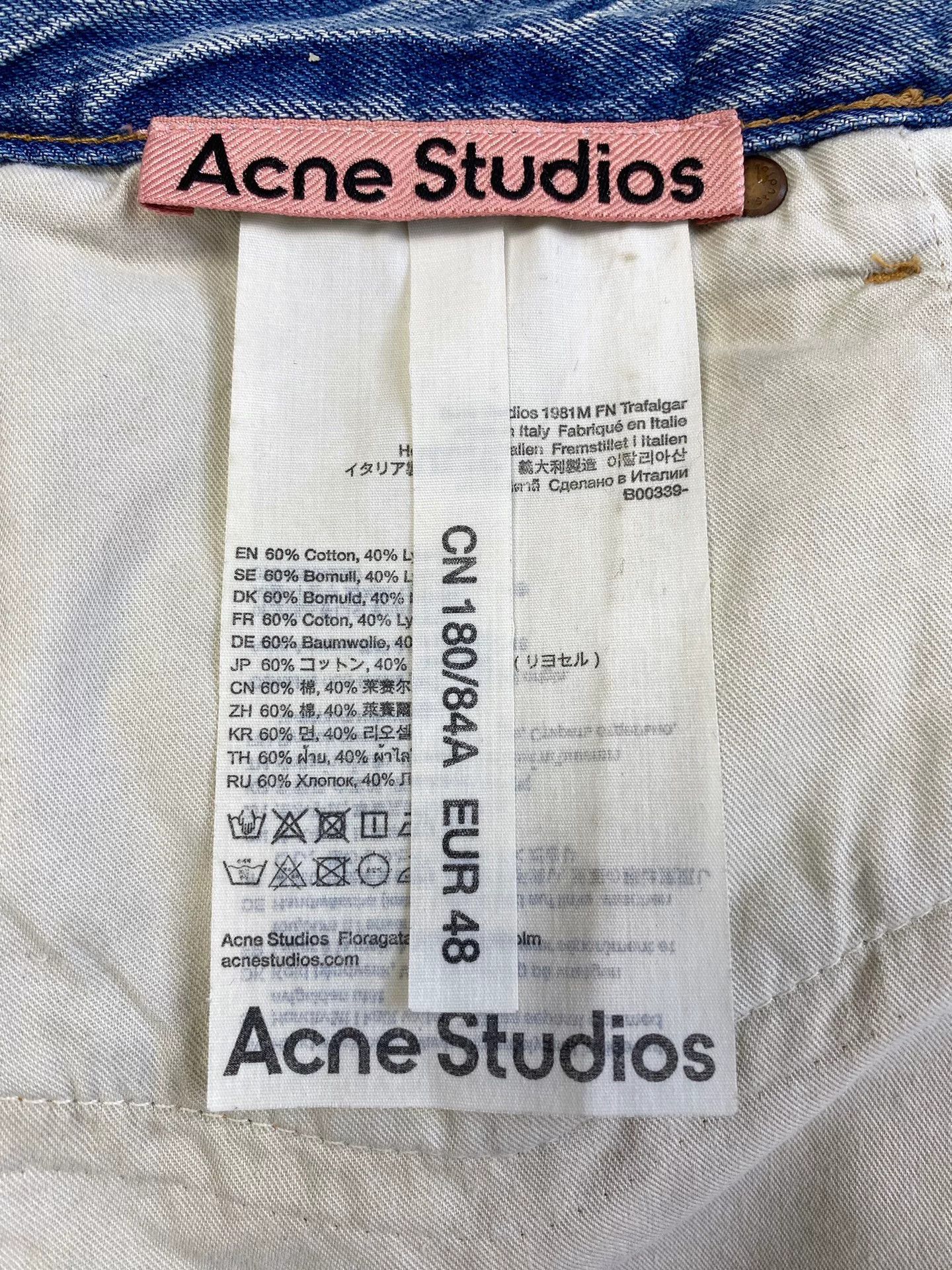 Acne Studios Acne Studios Blue Ink Splash Baggy Jeans Size US 34 / EU 50 - 8 Thumbnail