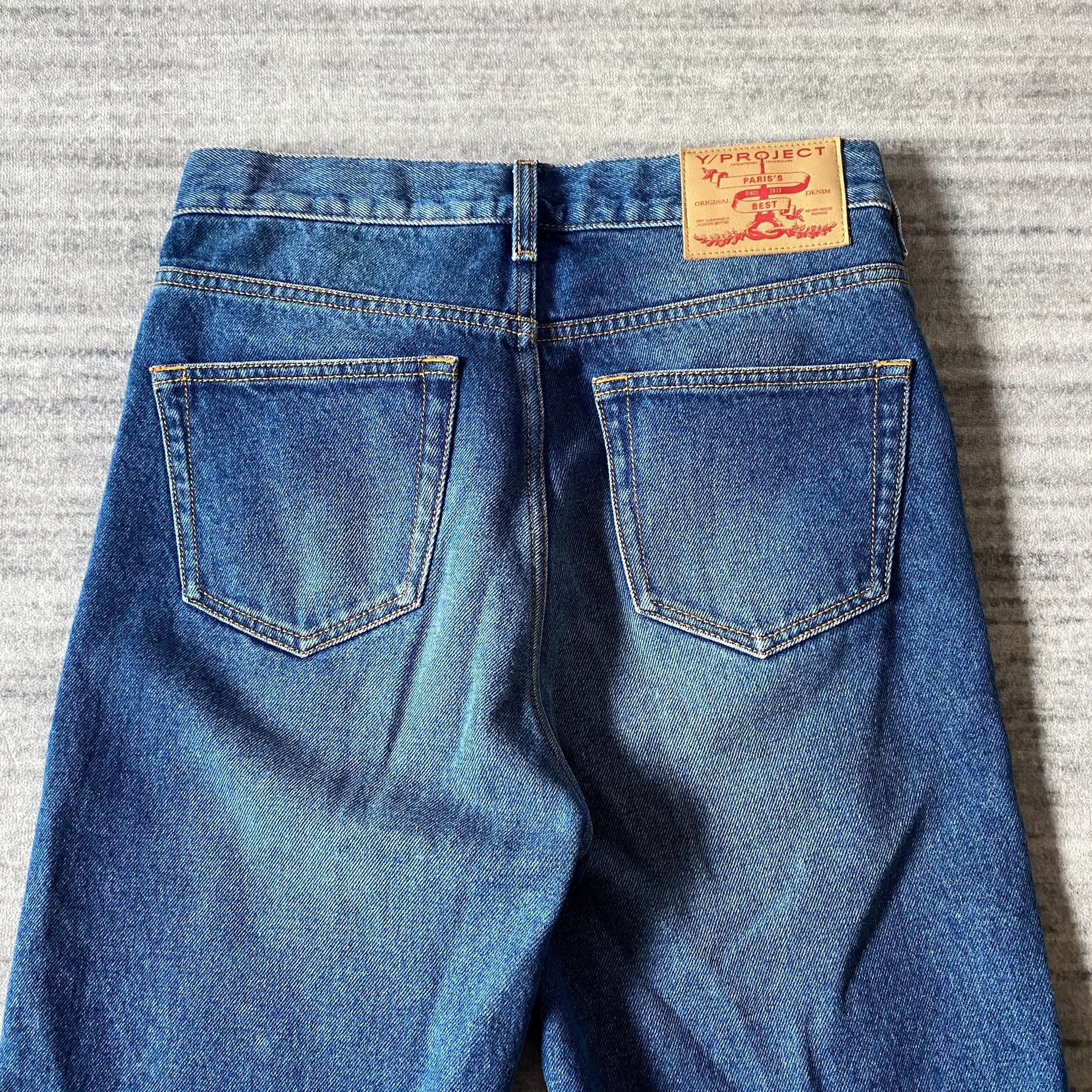 Y/Project layered 3D twisted denim long pants Size US 27 - 4 Thumbnail