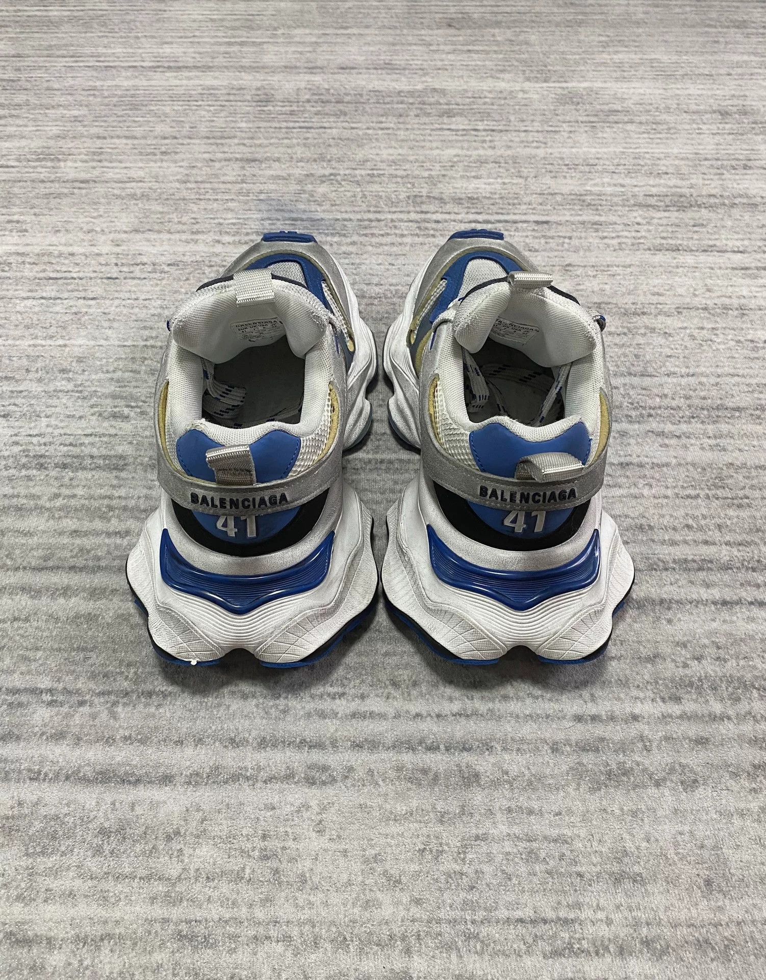 Balenciaga Balenciaga White Blue Thick Sole Dad Sneakers Size US 8 / EU 41 - 5 Thumbnail