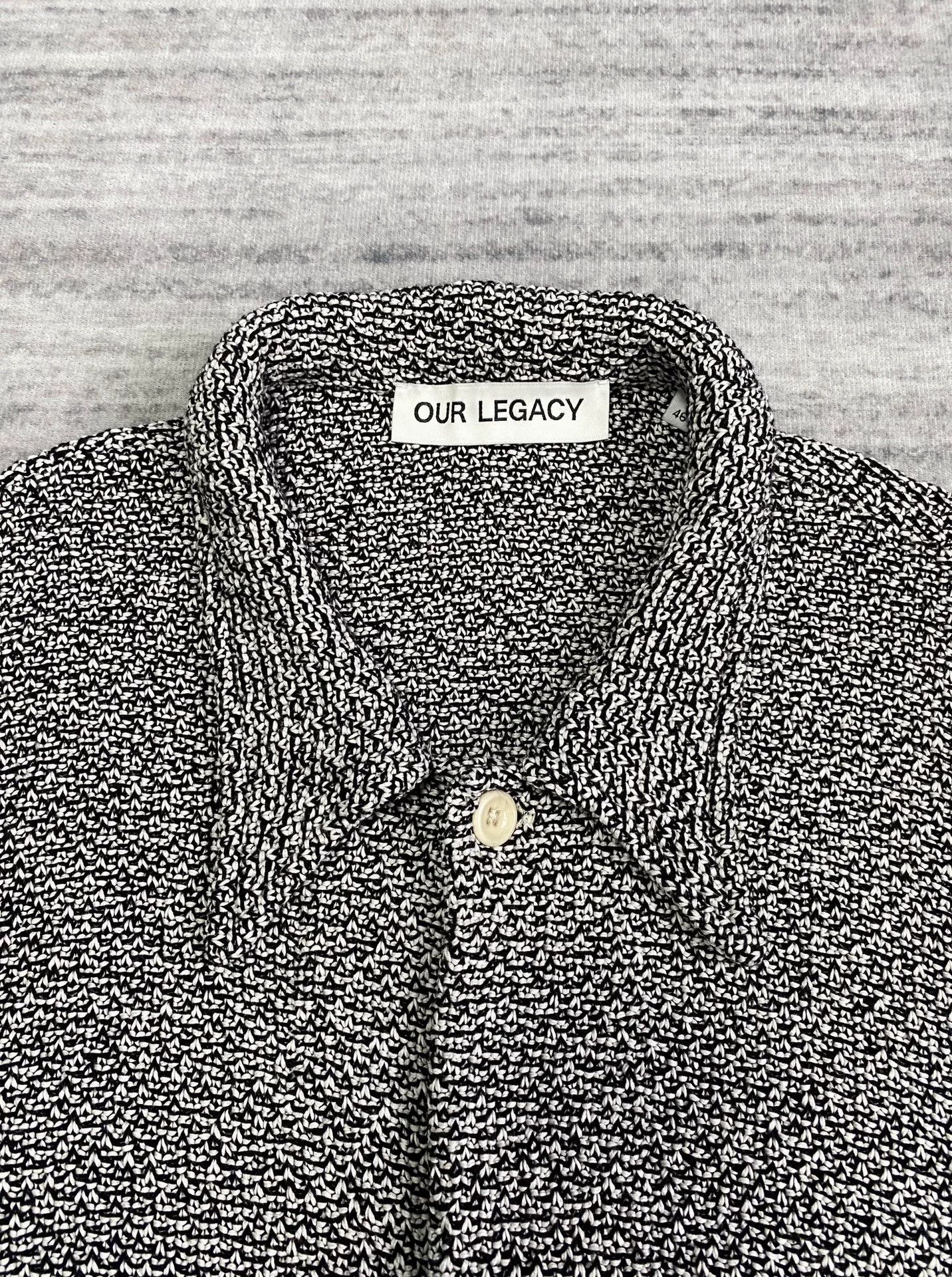 Our Legacy Our Legacy Black and White Cardigan Size L / US 10 / IT 46 - 4 Thumbnail