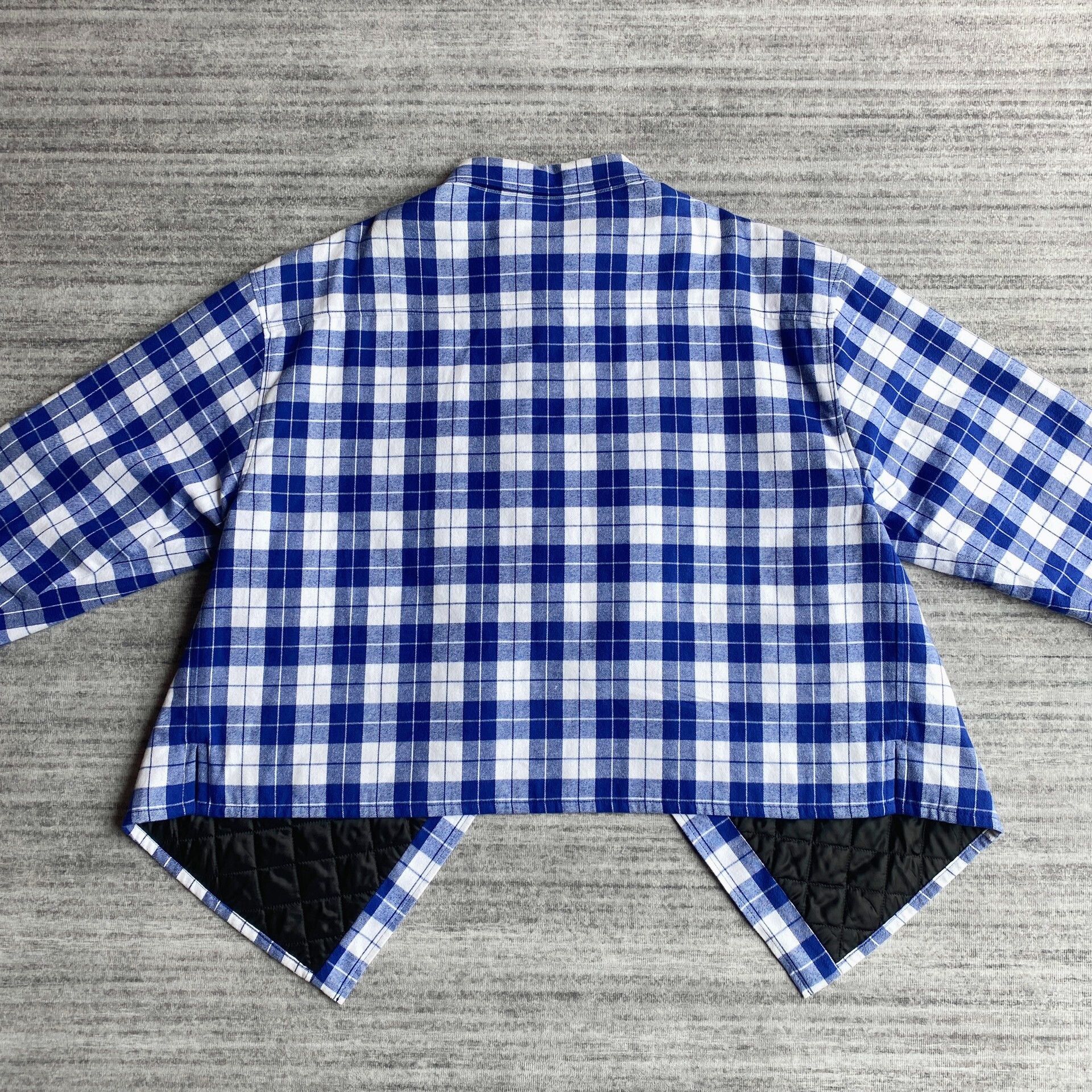 Balenciaga Balenciaga White Blue Checkered Shirt Jacket Size S / US 4 / IT 40 - 4 Thumbnail