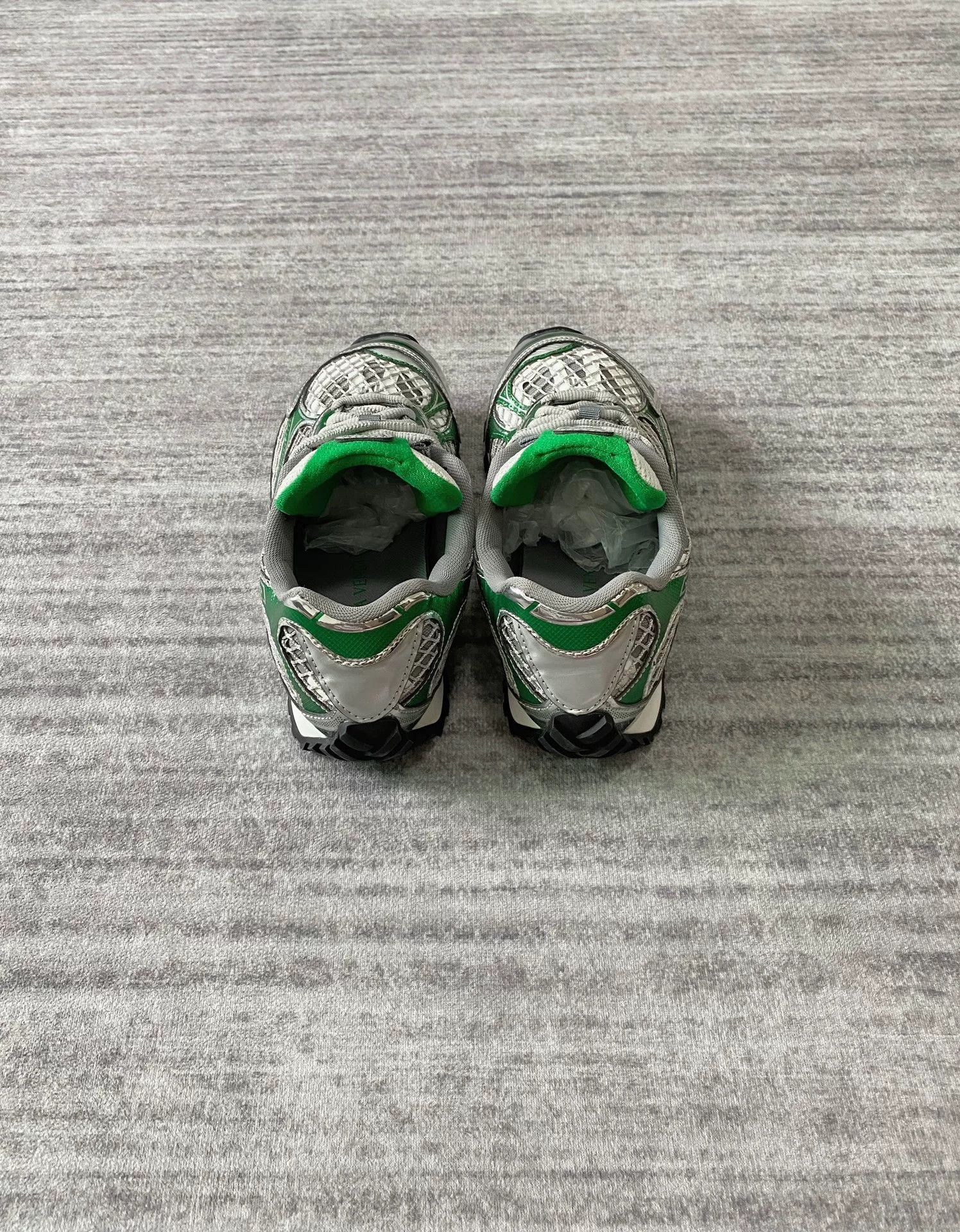 Bottega Veneta Bottega Veneta Green Silver Retro Sneakers Size US 6 / IT 36 - 5 Thumbnail