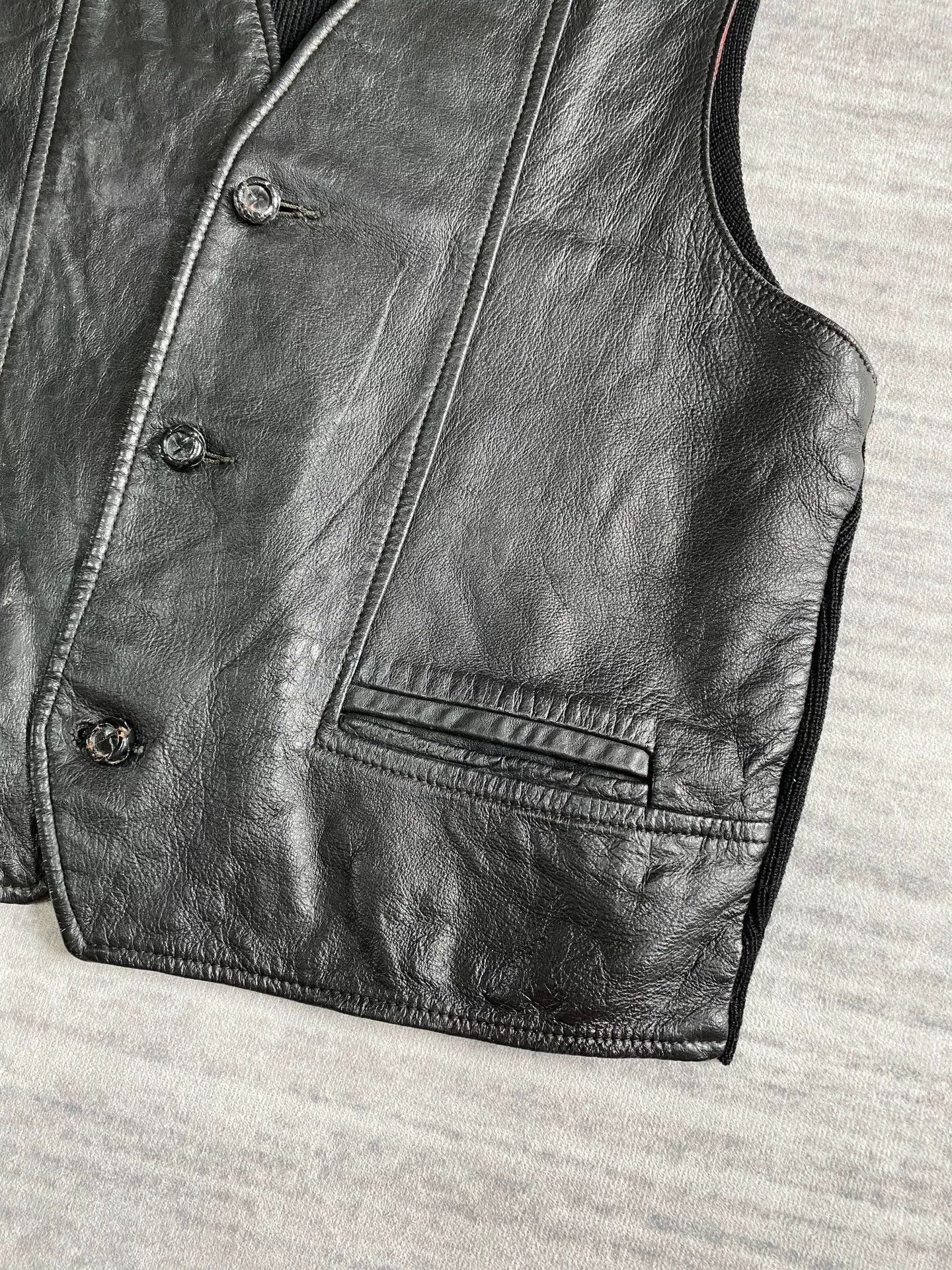 Vintage vintage western sleeveless leather vest Size US M / EU 48-50 / 2 - 6 Thumbnail