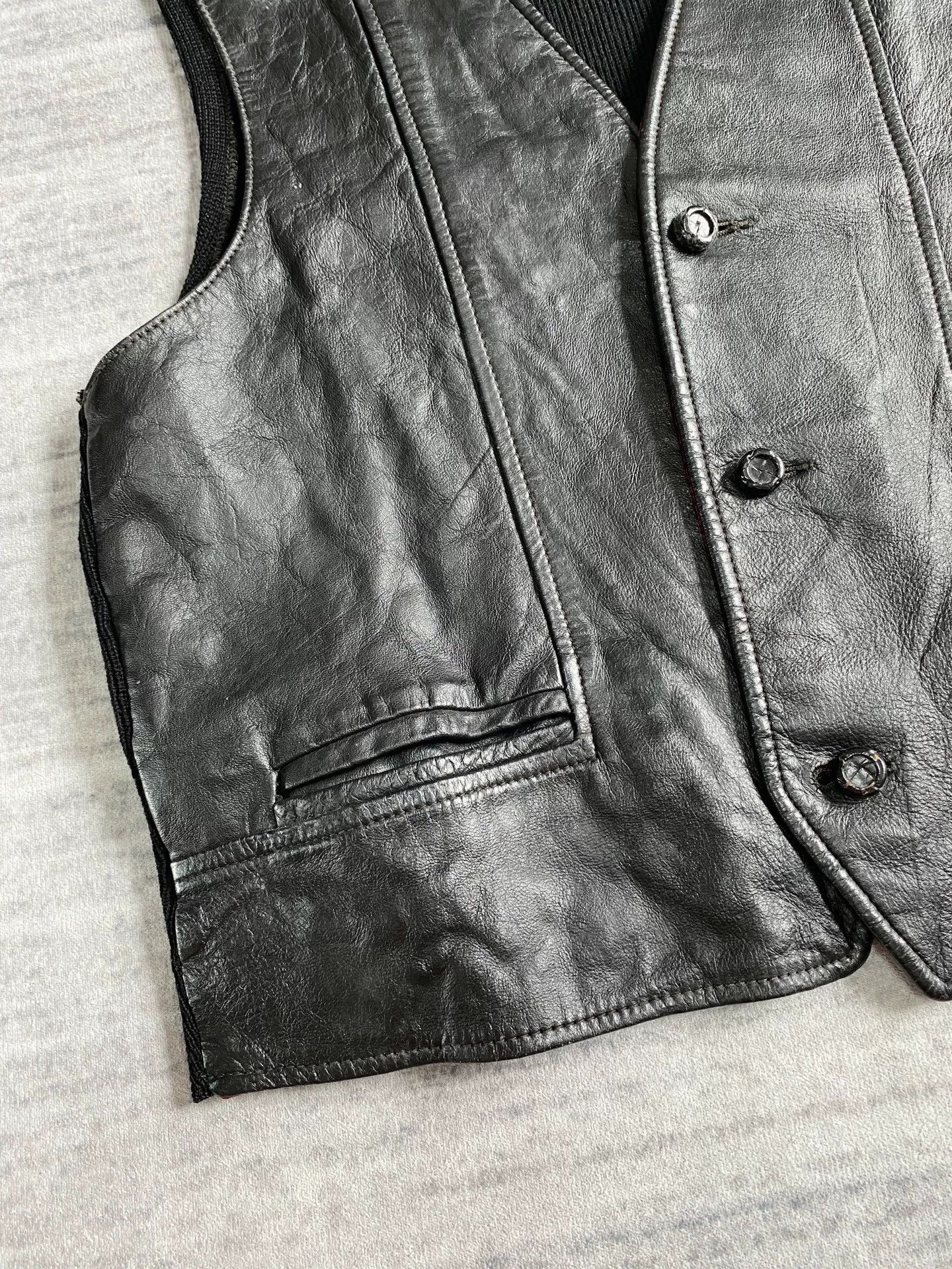 Vintage vintage western sleeveless leather vest Size US M / EU 48-50 / 2 - 5 Thumbnail