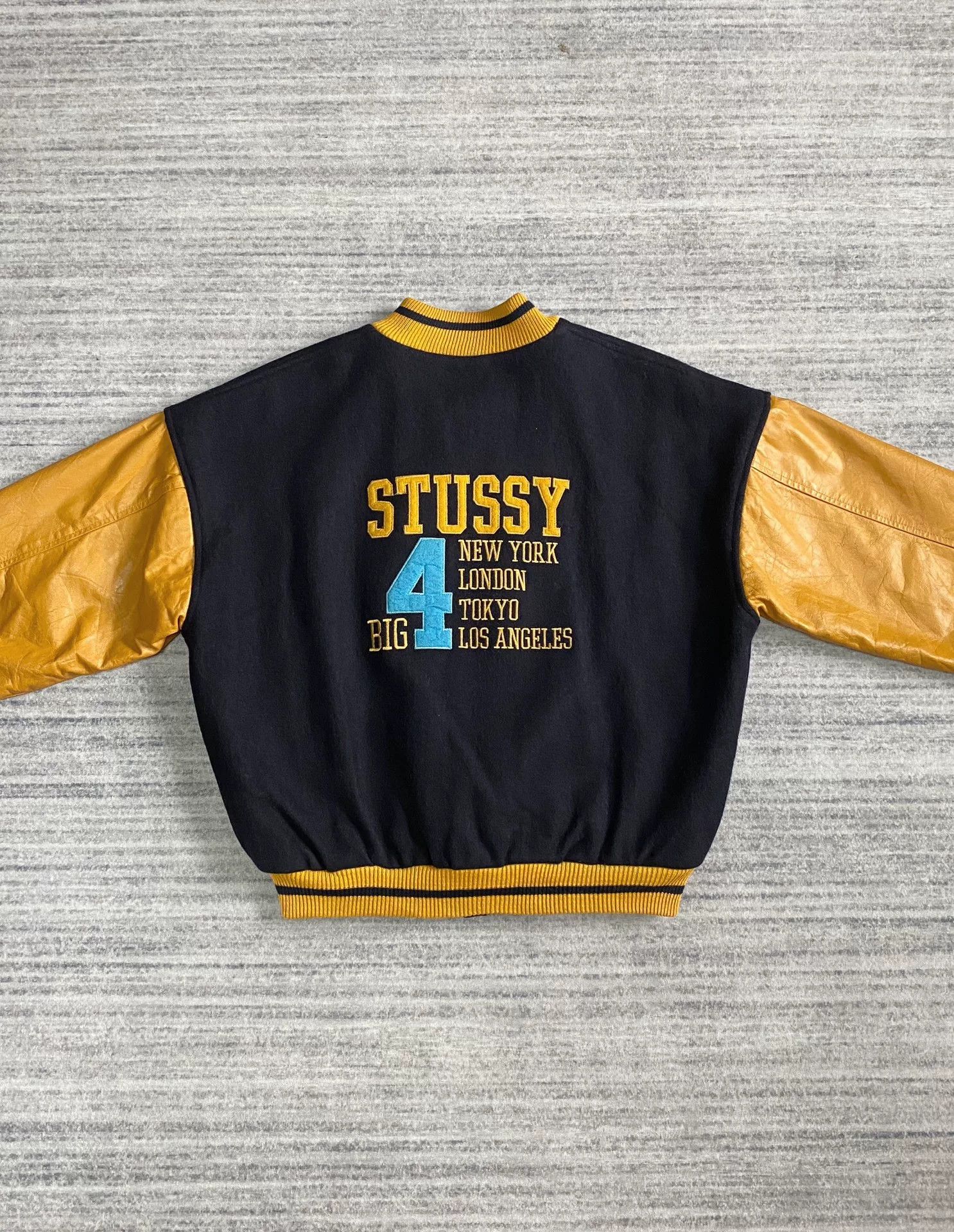 Stussy stussy big 4 vintage baseball jacket Size US L / EU 52-54 / 3 - 2 Thumbnail