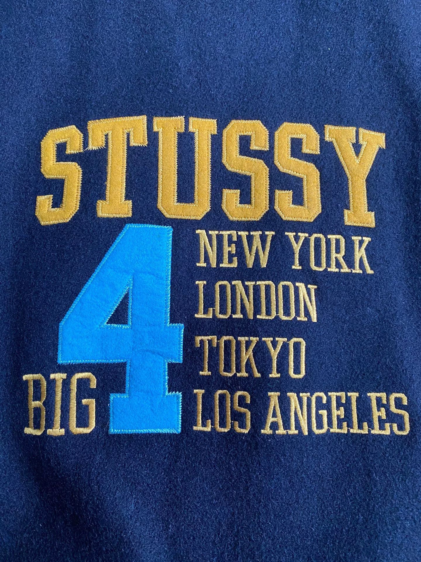 Stussy stussy big 4 vintage baseball jacket Size US L / EU 52-54 / 3 - 5 Thumbnail