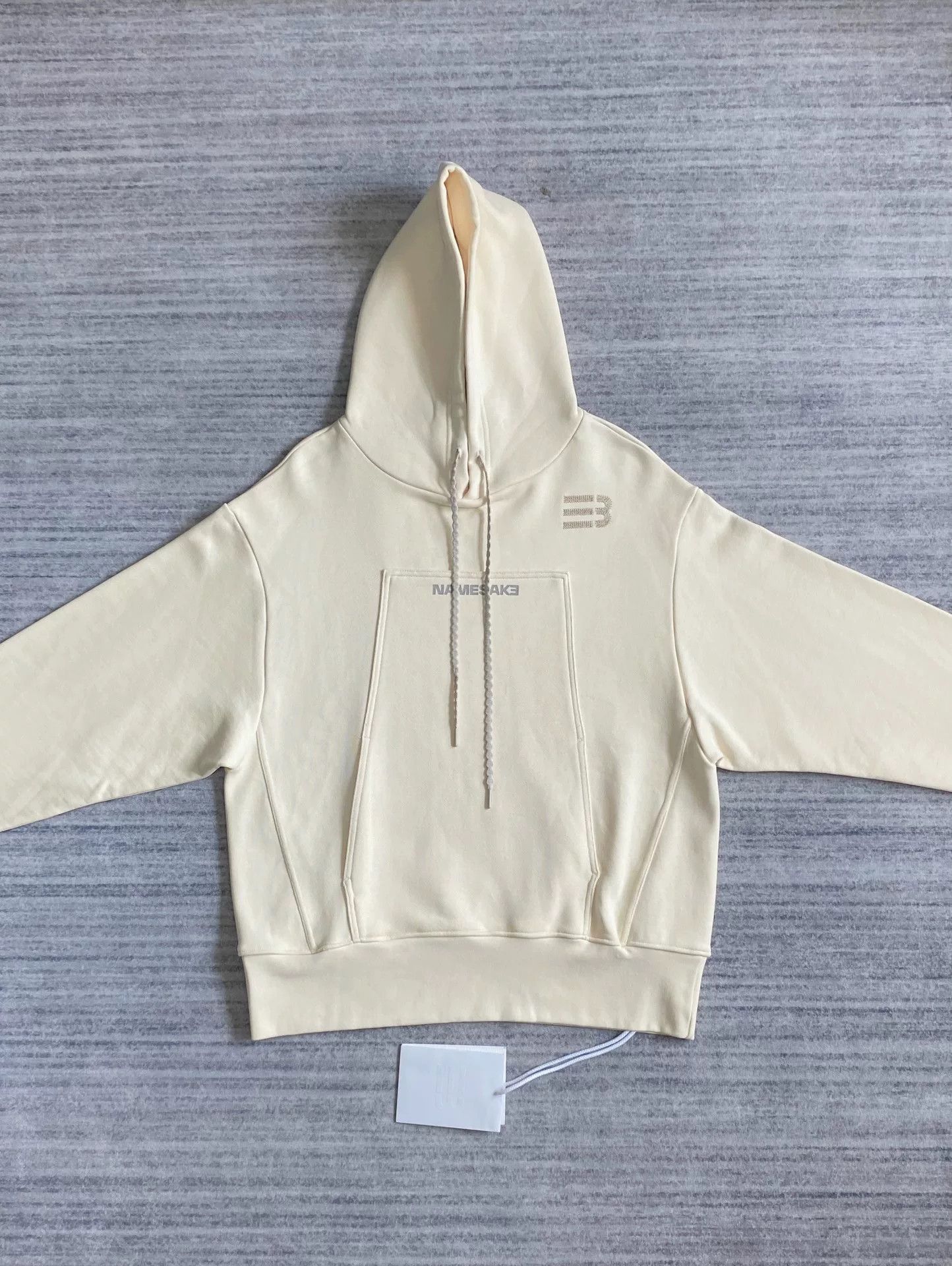 NAMESAKE cream embroidered hoodie with drawstrings Size S / US 4 / IT 40 - 2 Thumbnail