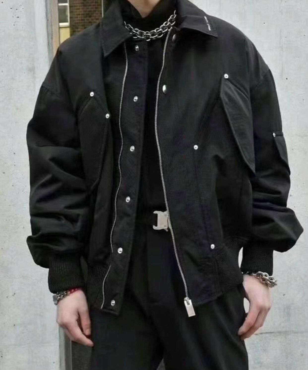 1017 ALYX 9SM black bomber jacket with hidden pockets Size US M / EU 48-50 / 2 - 9 Thumbnail