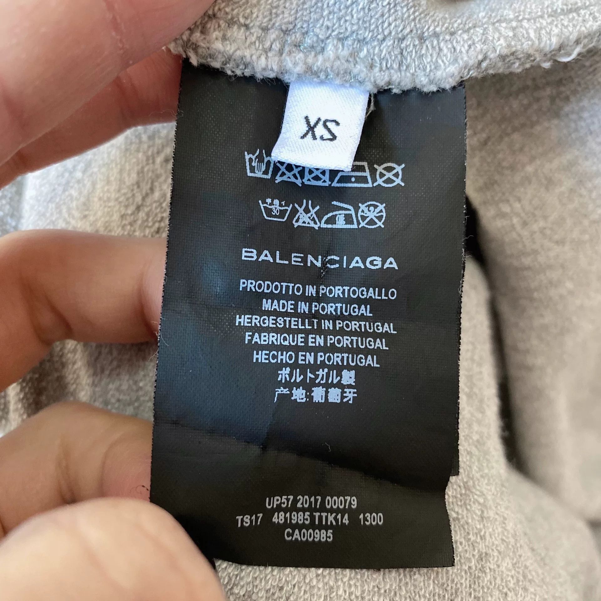 Balenciaga gray logo hooded sweatshirt Size XS / US 0-2 / IT 36-38 - 7 Thumbnail