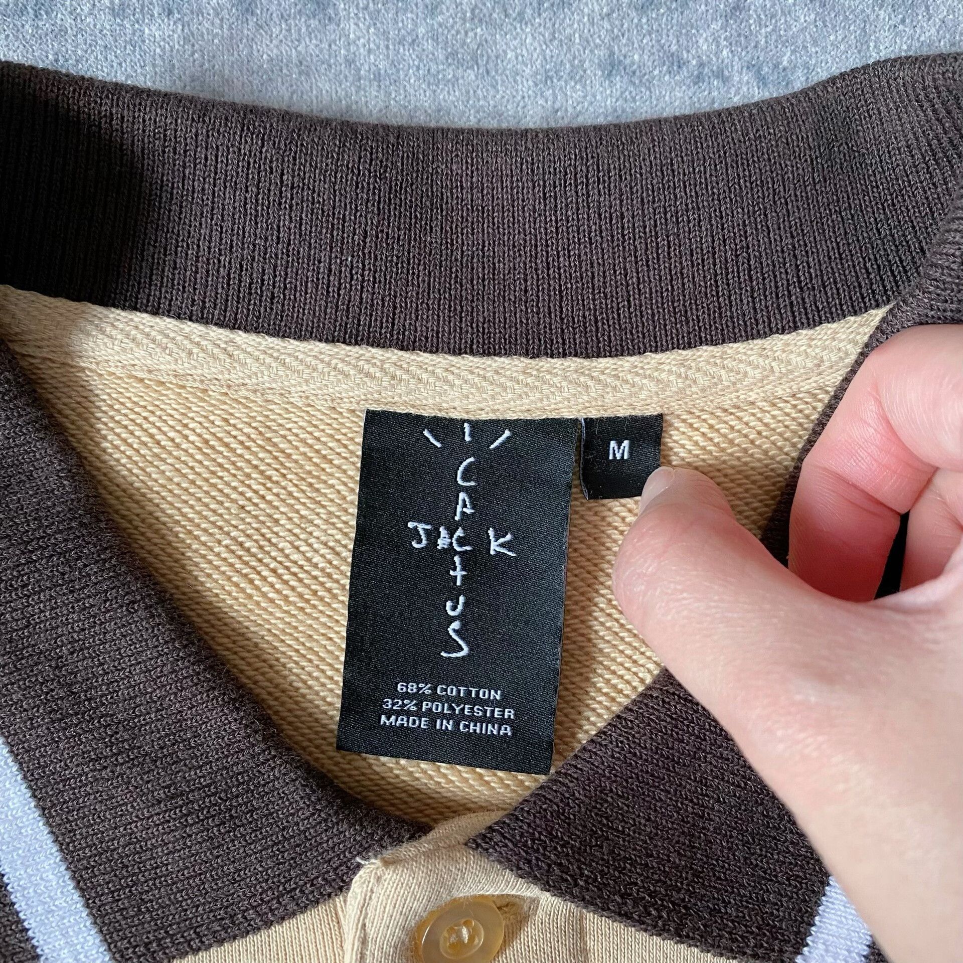 Travis Scott cactus jack brown long sleeve polo sweatshirt Size US M / EU 48-50 / 2 - 6 Thumbnail