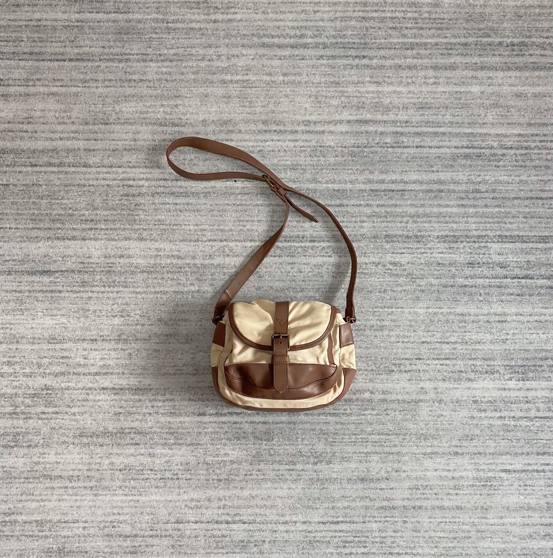 Prada Prada White Brown Mini Shoulder Bag Size ONE SIZE - 2 Thumbnail