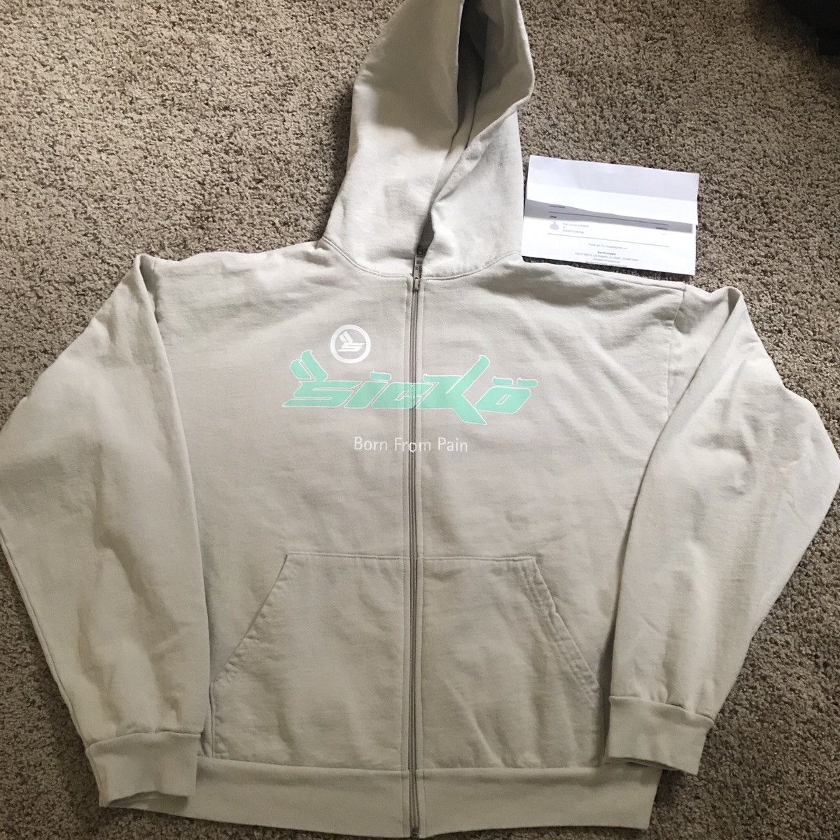 Other Ian Connor Cement Sicko Zip Up Hoodie Born From Pain Grailed