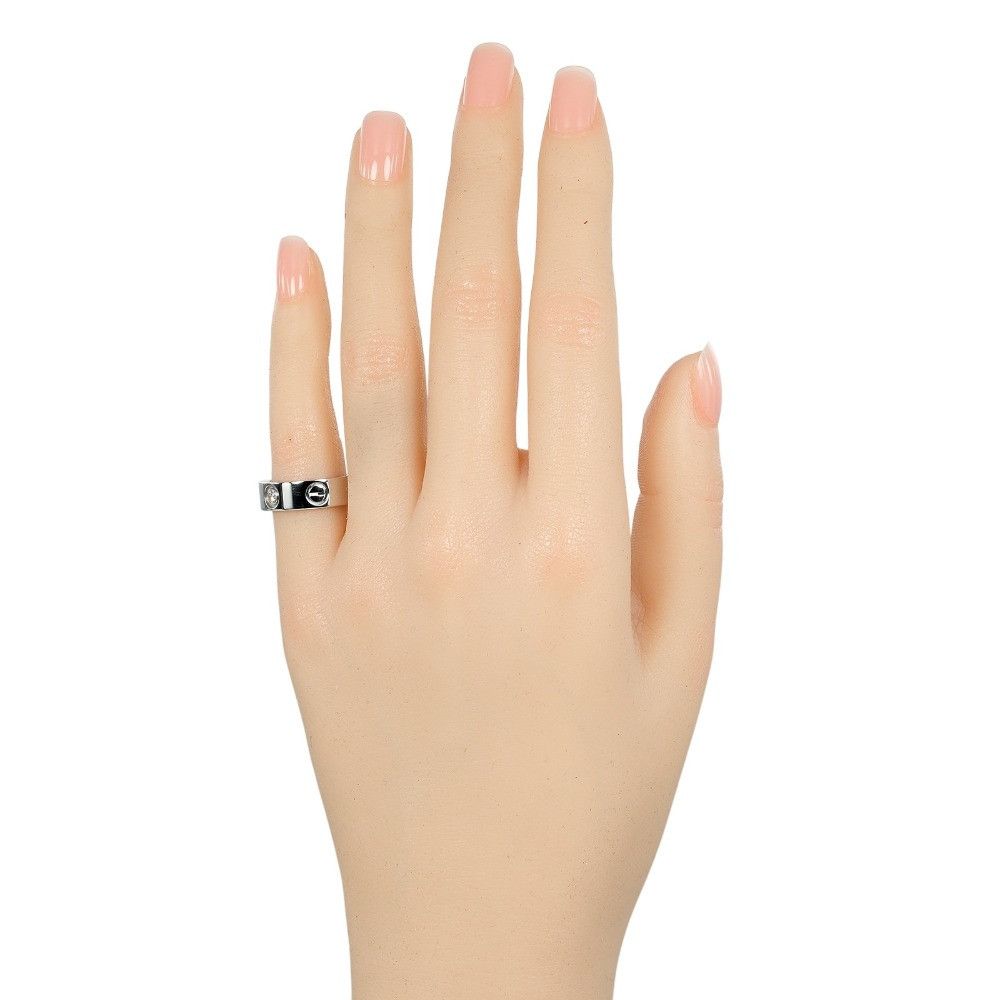 Cartier Cartier Cartier Love Classic Pt950 Platinum Diamond Ring Size 7 Metal Ring DUTY FREE for USA Size ONE SIZE - 2 Thumbnail