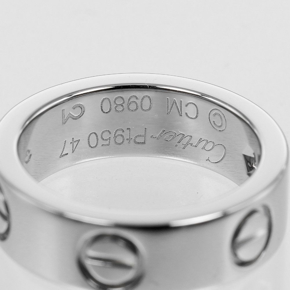 Cartier Cartier Cartier Love Classic Pt950 Platinum Diamond Ring Size 7 Metal Ring DUTY FREE for USA Size ONE SIZE - 5 Thumbnail