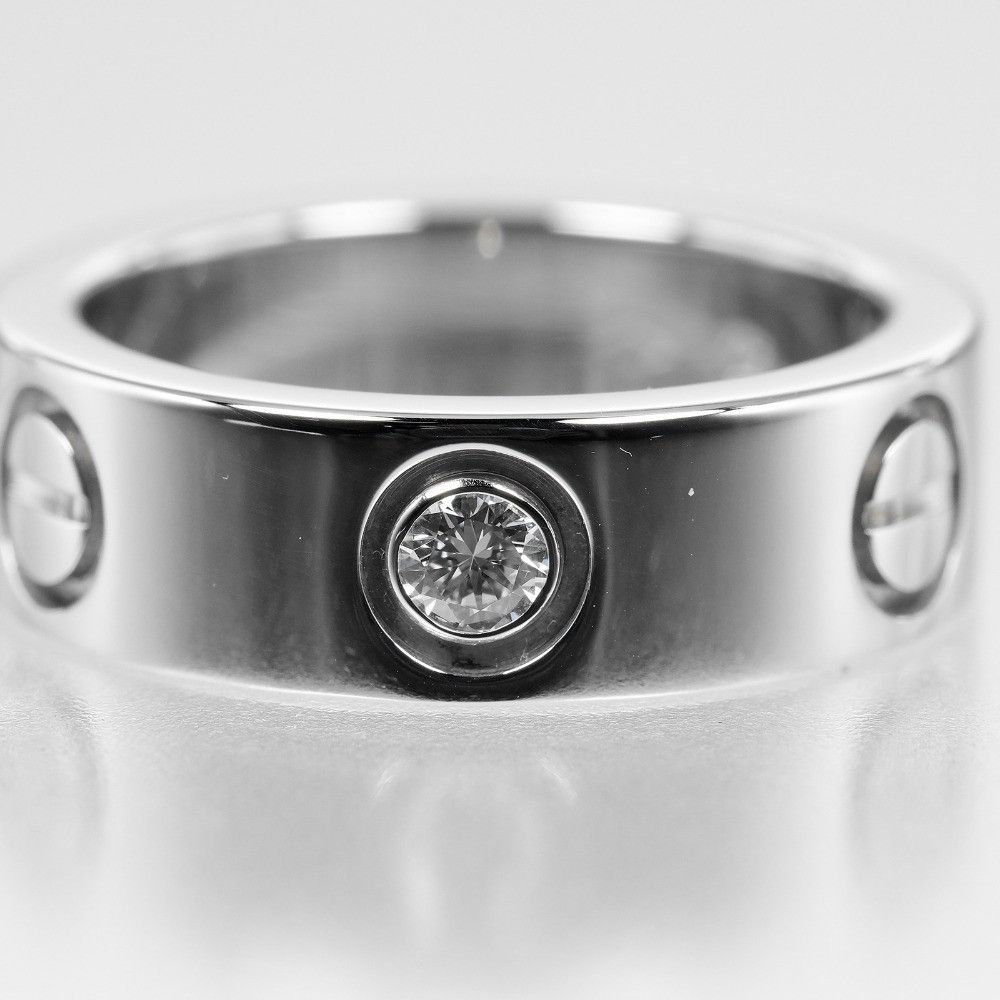 Cartier Cartier Cartier Love Classic Pt950 Platinum Diamond Ring Size 7 Metal Ring DUTY FREE for USA Size ONE SIZE - 6 Thumbnail