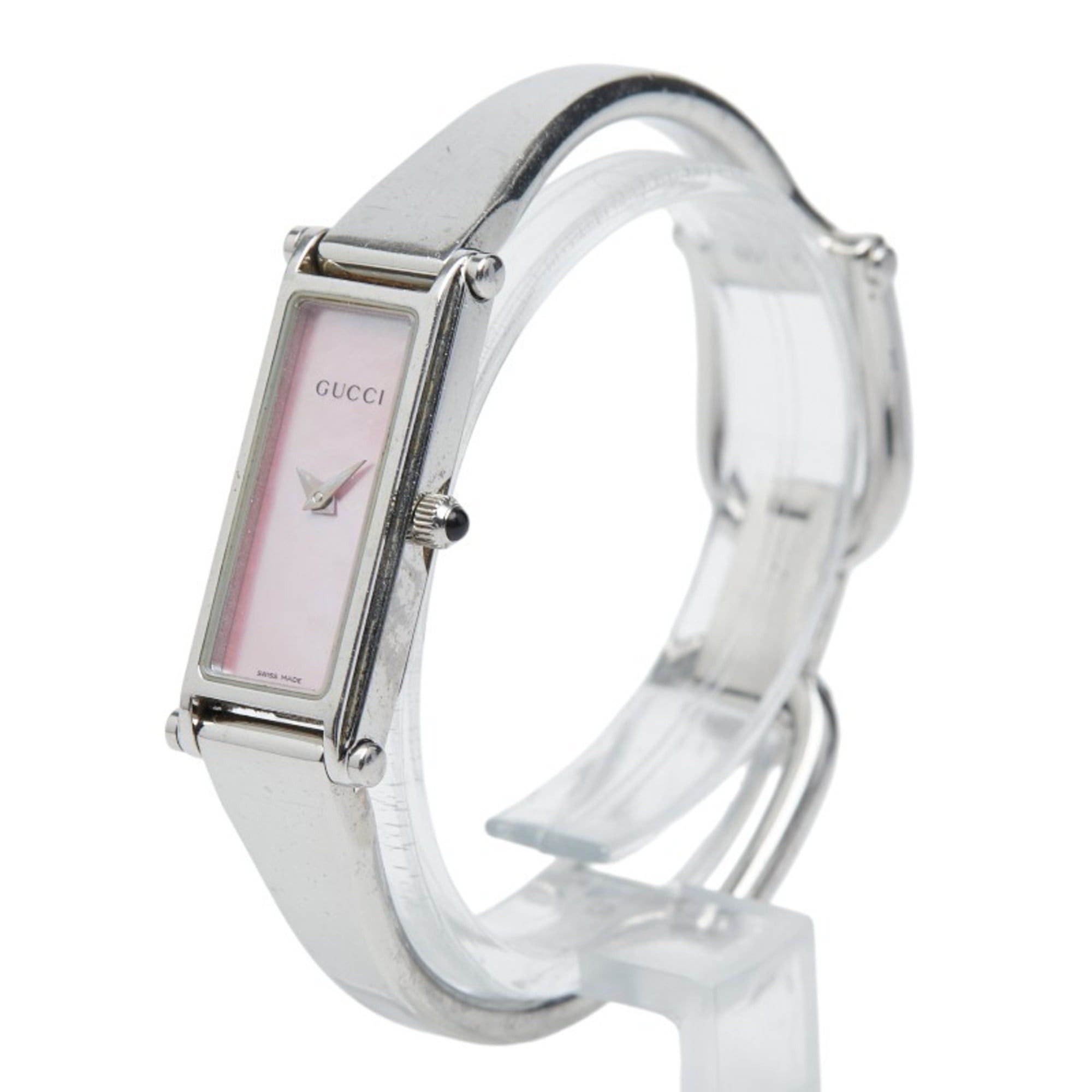 Gucci Gucci Bangle Watch 1500L Quartz Pink Dial Stainless Steel Women's GUCCI Size ONE SIZE - 2 Thumbnail
