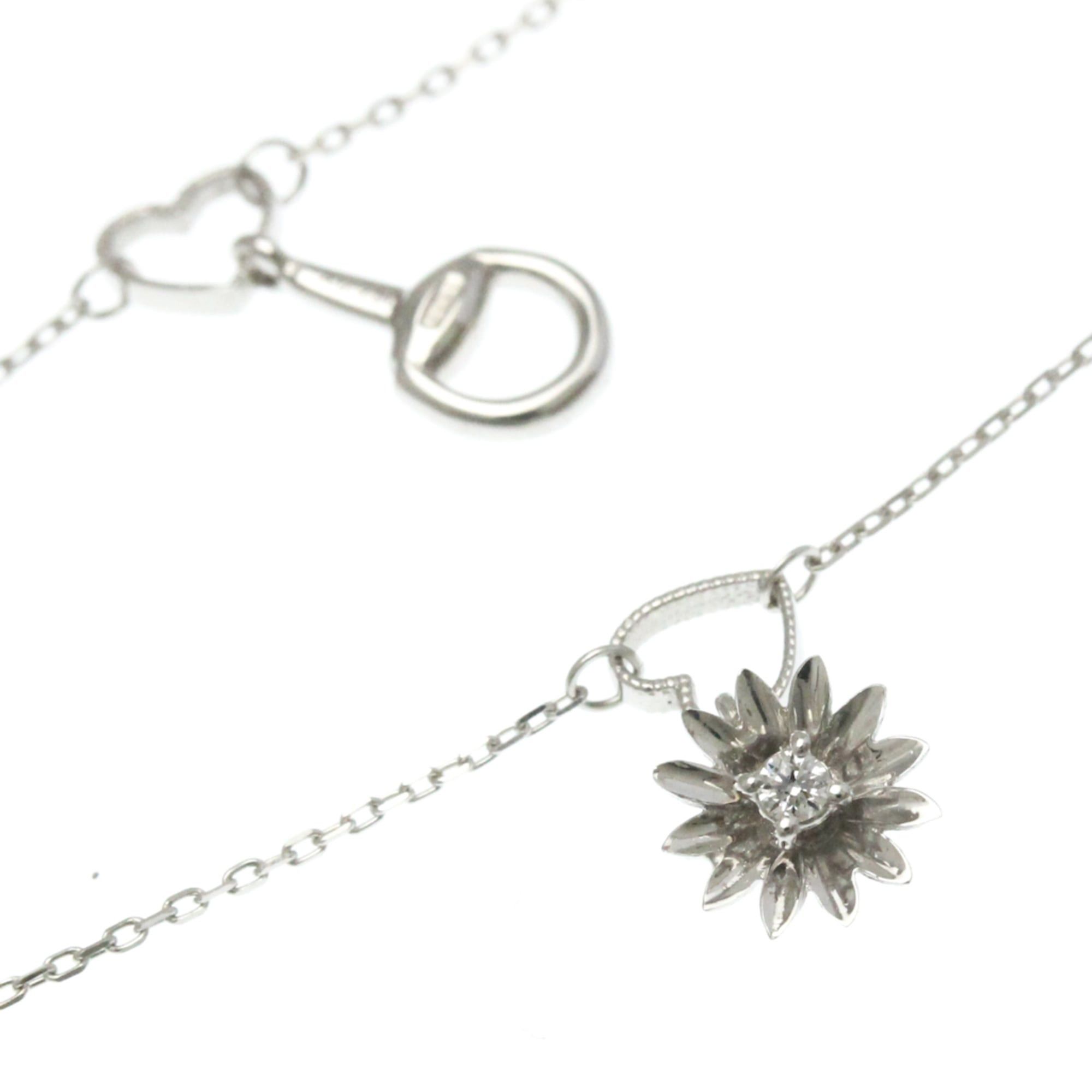 Gucci Gucci Flora Diamond Necklace White Gold (18K) Diamond Men,Women Fashion Pendant Necklace (Silver) Size ONE SIZE - 6 Thumbnail