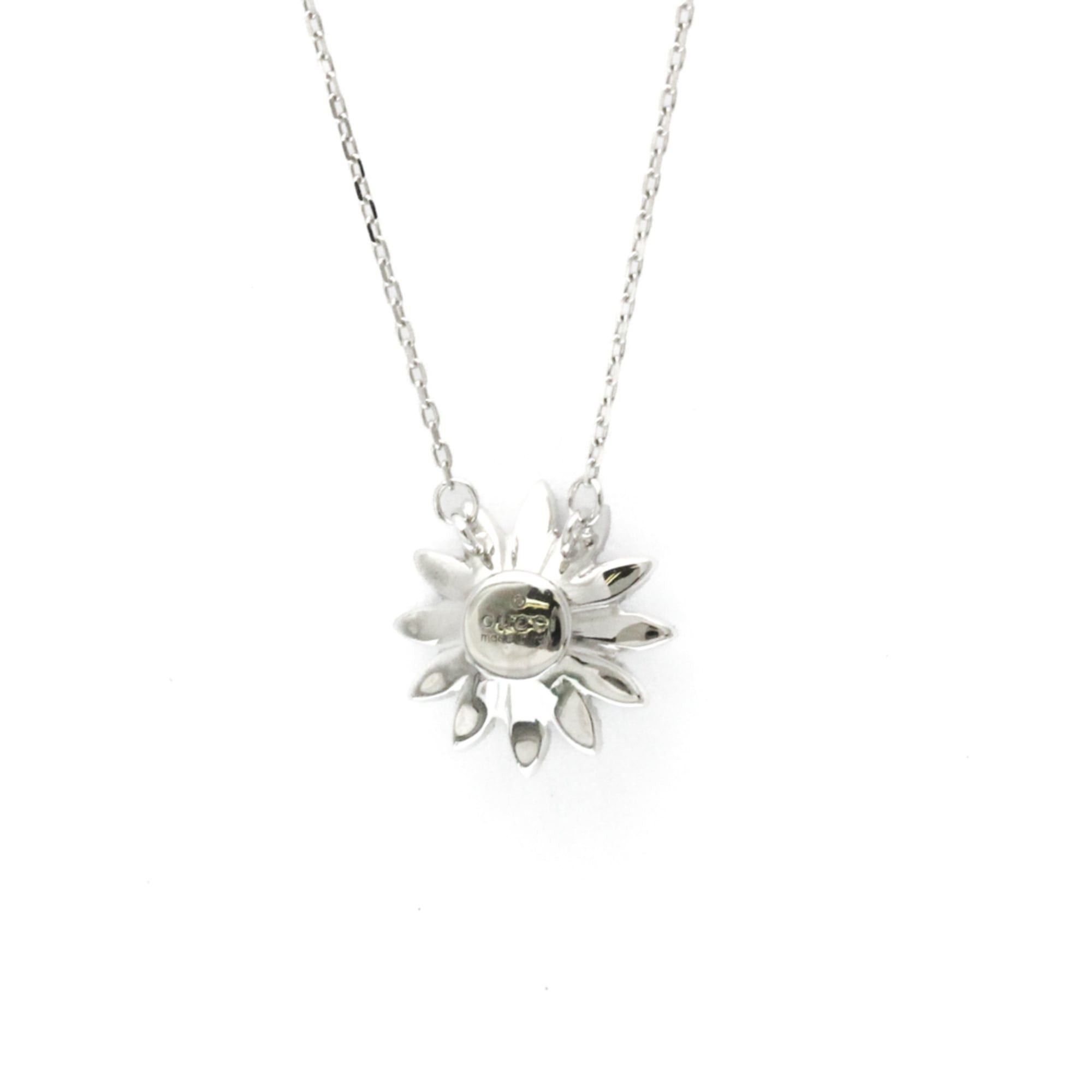 Gucci Gucci Flora Diamond Necklace White Gold (18K) Diamond Men,Women Fashion Pendant Necklace (Silver) Size ONE SIZE - 2 Thumbnail