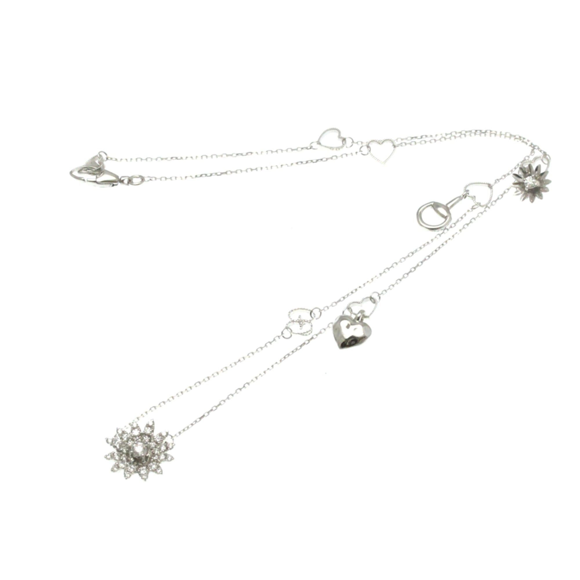 Gucci Gucci Flora Diamond Necklace White Gold (18K) Diamond Men,Women Fashion Pendant Necklace (Silver) Size ONE SIZE - 10 Thumbnail