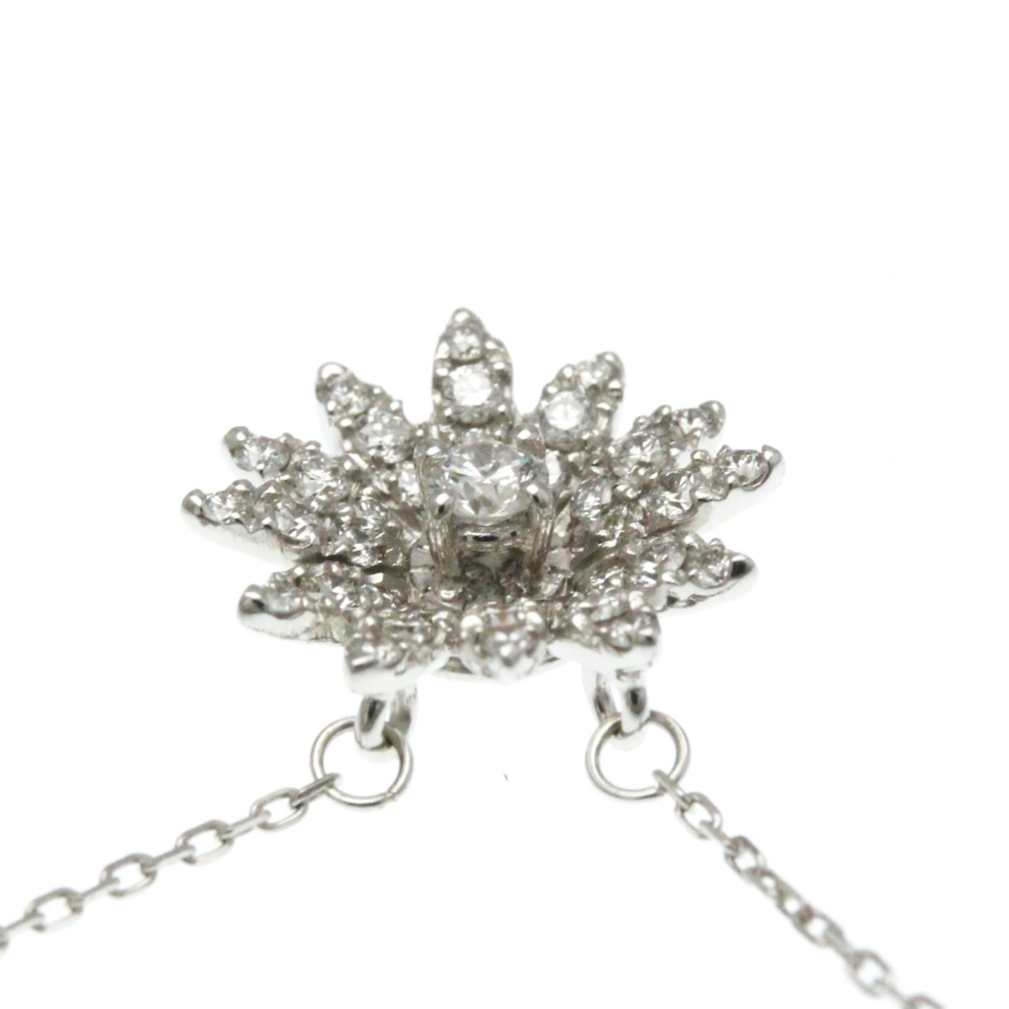 Gucci Gucci Flora Diamond Necklace White Gold (18K) Diamond Men,Women Fashion Pendant Necklace (Silver) Size ONE SIZE - 3 Thumbnail