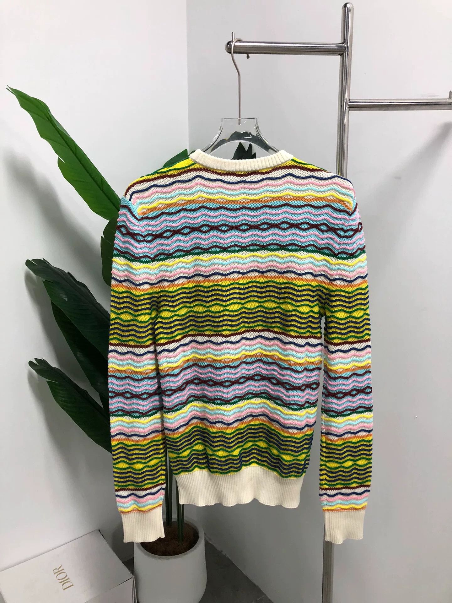 Loewe Loewe Striped Knit Sweater in Green Multi Size S / US 4 / IT 40 - 2 Thumbnail