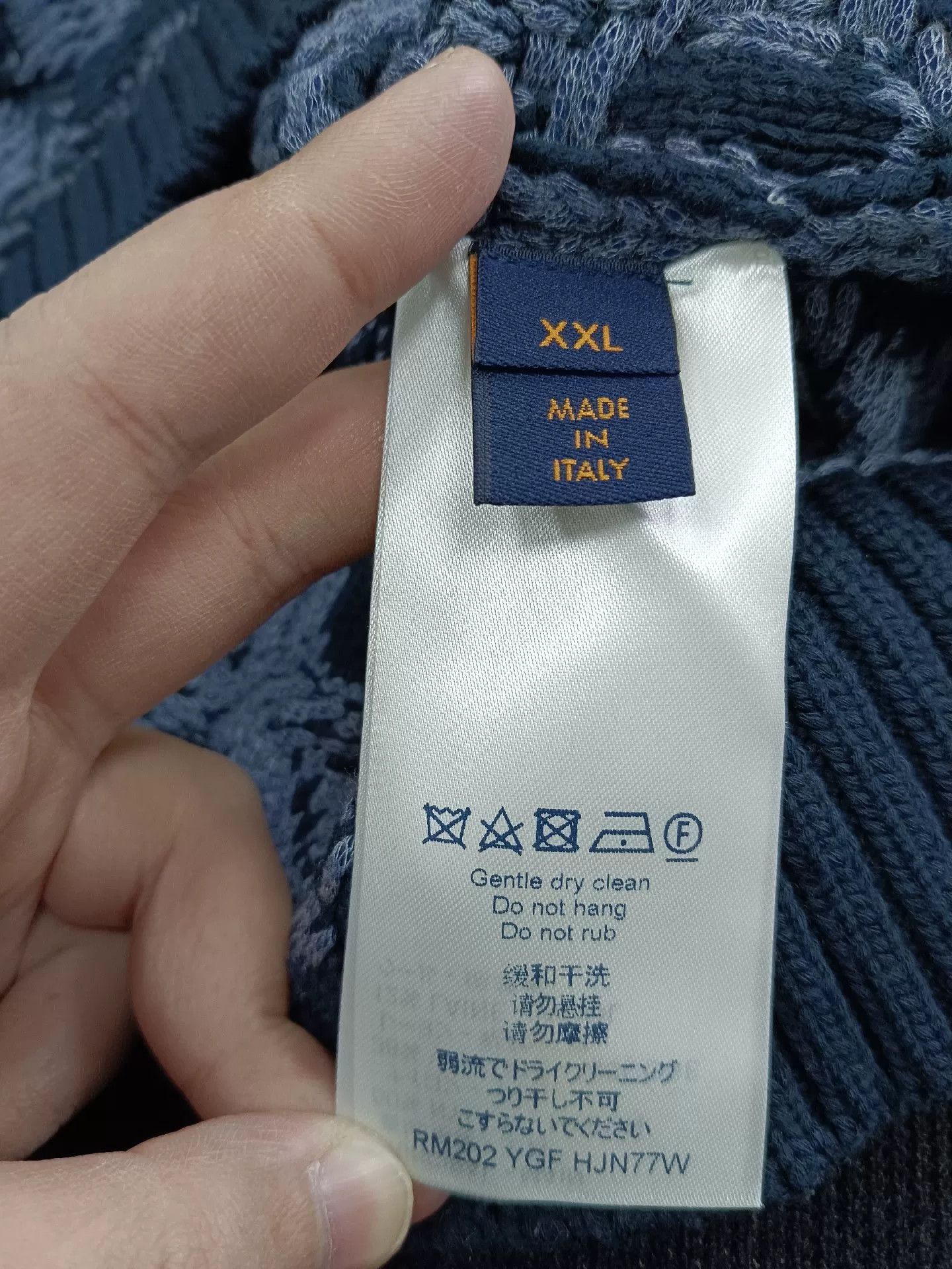 Louis Vuitton Louis Vuitton Blue Knit Sweater XXL Size Size US XXL / EU 58 / 5 - 4 Thumbnail