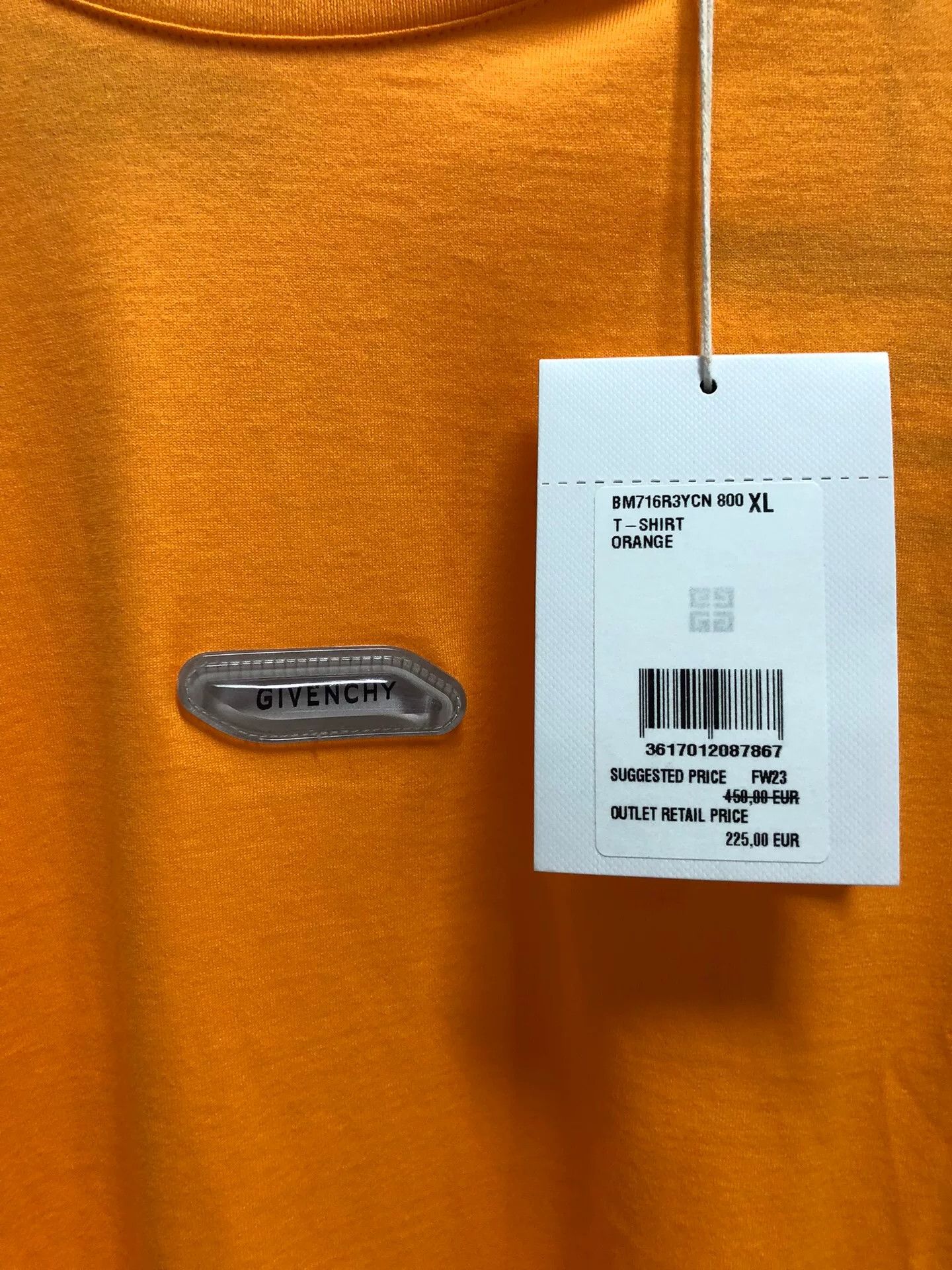 Givenchy Givenchy Logo Short Sleeve T-Shirt Orange Size US XL / EU 56 / 4 - 3 Thumbnail
