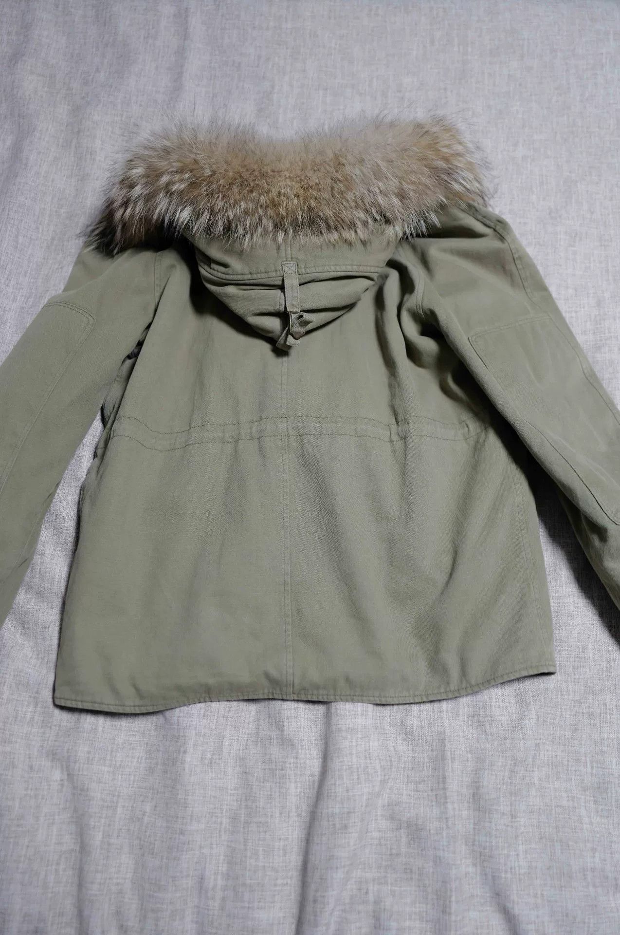 Saint Laurent Paris Saint Laurent Army Green Parka Coat with Fur Size US S / EU 44-46 / 1 - 2 Thumbnail