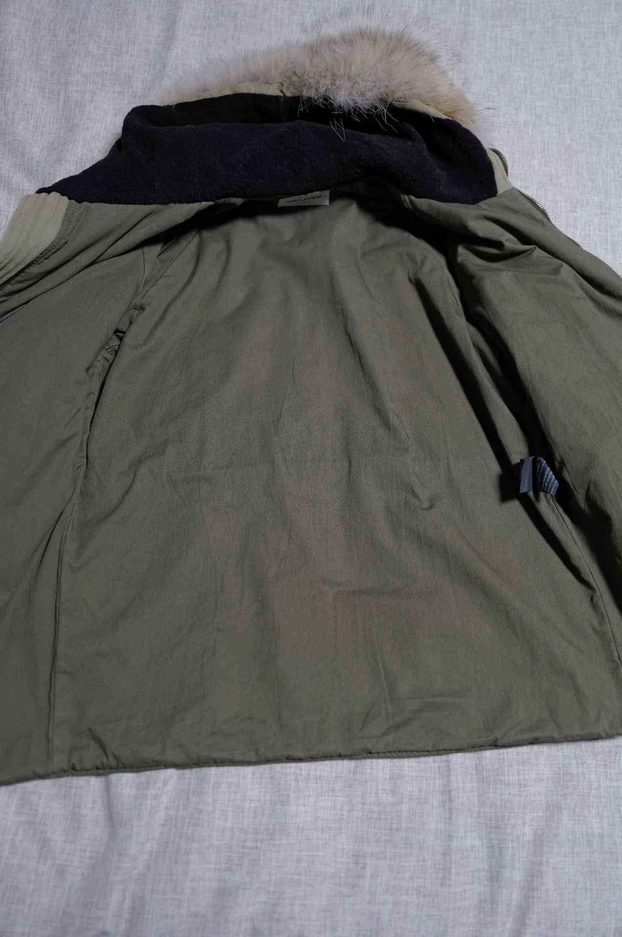 Saint Laurent Paris Saint Laurent Army Green Parka Coat with Fur Size US S / EU 44-46 / 1 - 3 Thumbnail