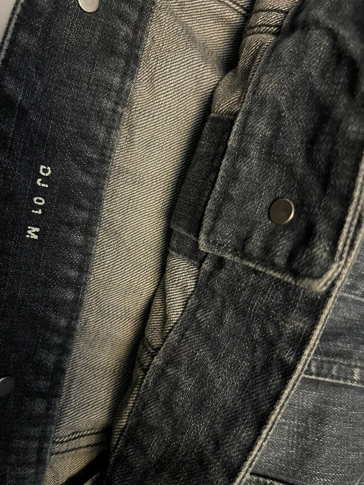 Saint Laurent Paris vintage saint laurent denim jacket in black gray Size US S / EU 44-46 / 1 - 7 Thumbnail