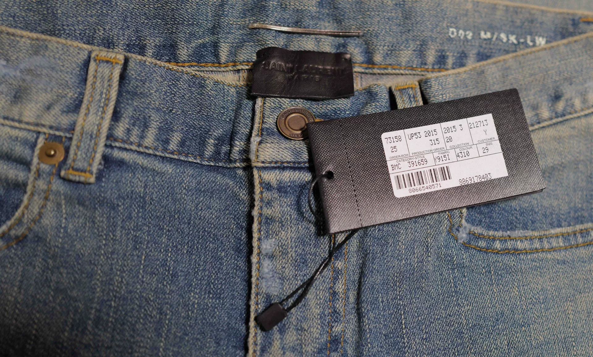 Saint Laurent Paris saint laurent blue distressed denim pants Size US 29 - 3 Thumbnail