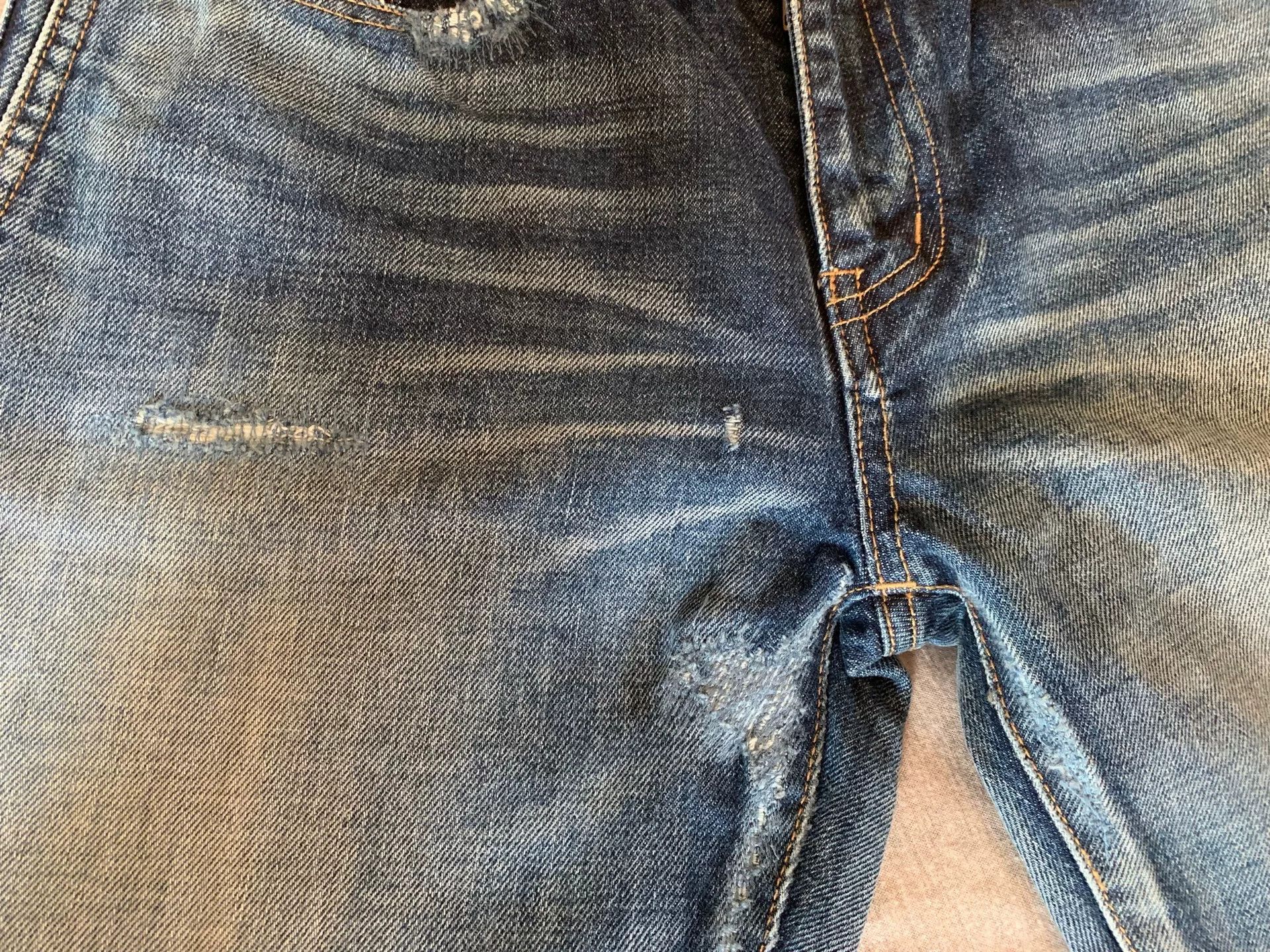 Saint Laurent Paris Saint Laurent Distressed Wash Denim Pants Size US 29 - 2 Thumbnail