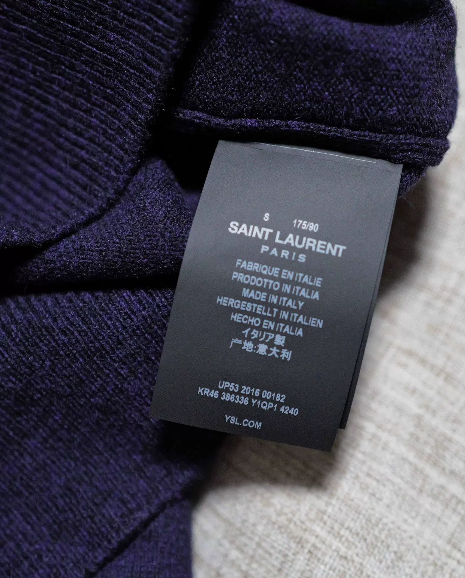 Saint Laurent Paris Saint Laurent Purple Cashmere Blend Sweater Size US S / EU 44-46 / 1 - 4 Thumbnail