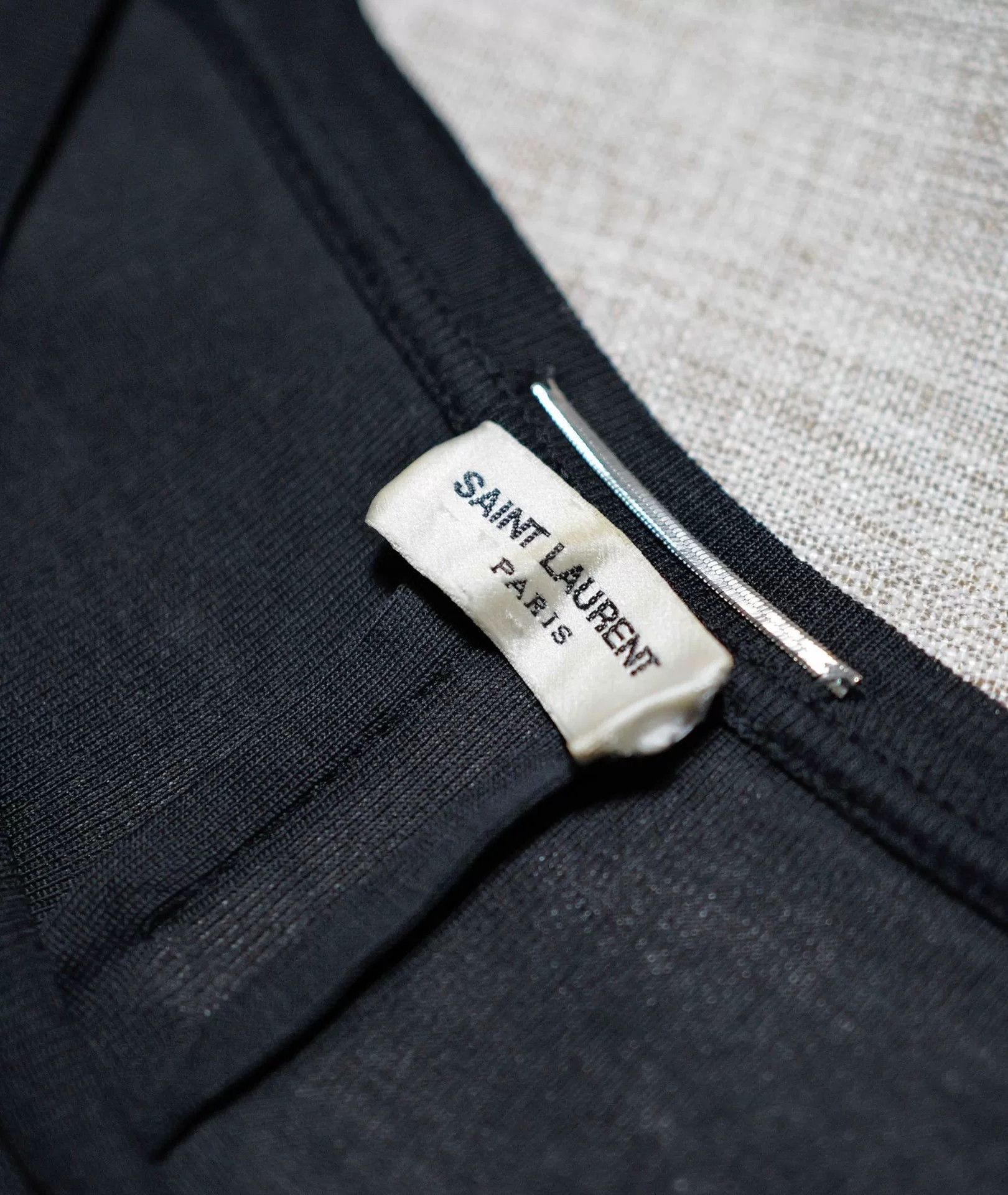 Saint Laurent Paris black silk tassel pocket tee Size S / US 4 / IT 40 - 3 Thumbnail