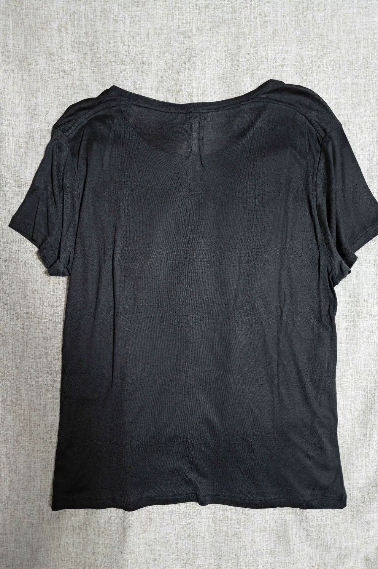 Saint Laurent Paris black silk tassel pocket tee Size S / US 4 / IT 40 - 2 Thumbnail