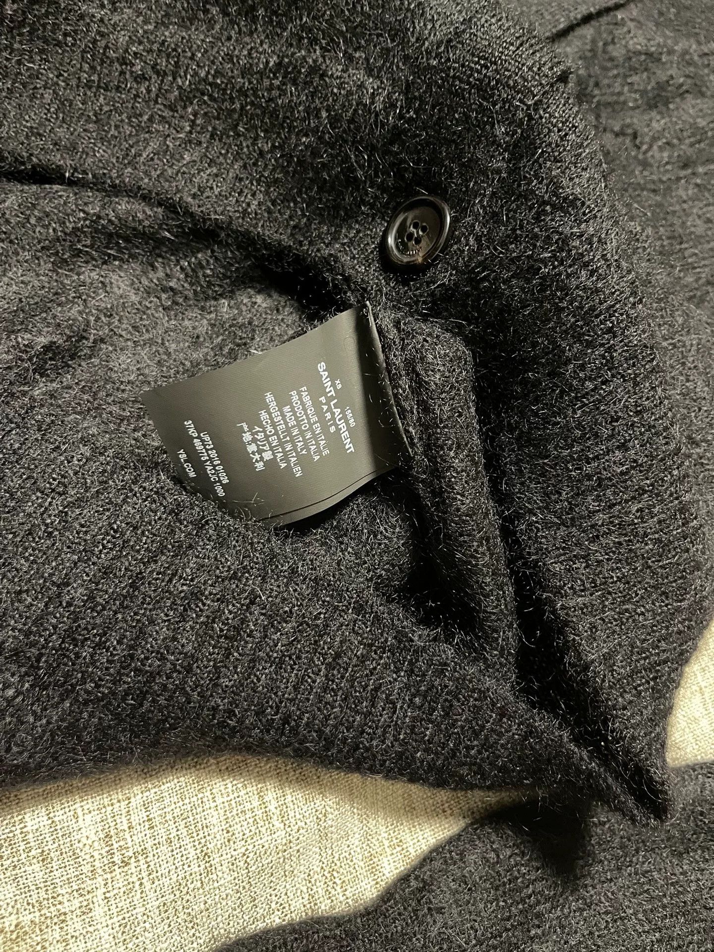 Saint Laurent Paris saint laurent oversized black flame cutout cardigan Size XS / US 0-2 / IT 36-38 - 4 Thumbnail
